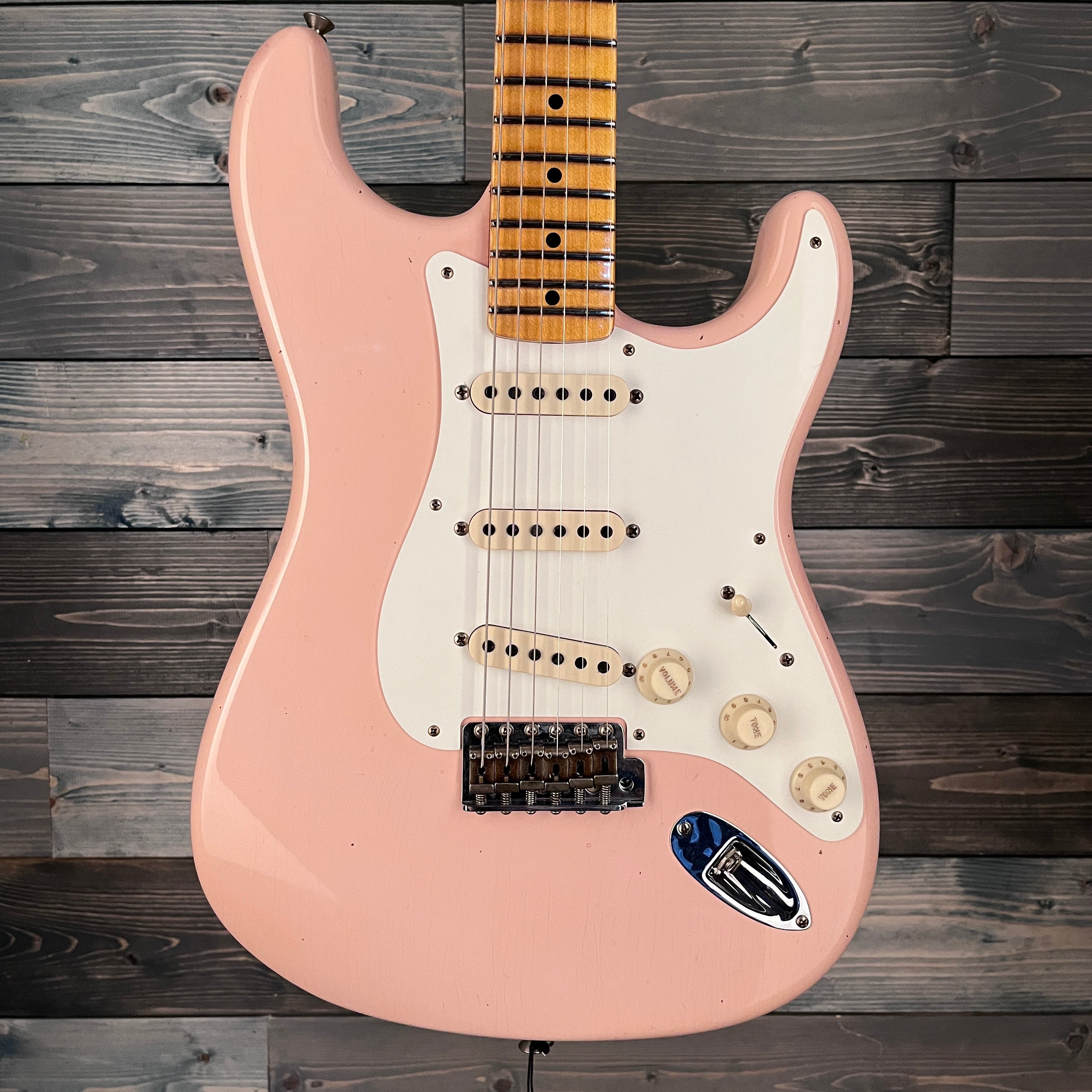 Fender Custom Shop Limited '57 Strat Journeyman Relic - Super Faded Aged Shell Pink