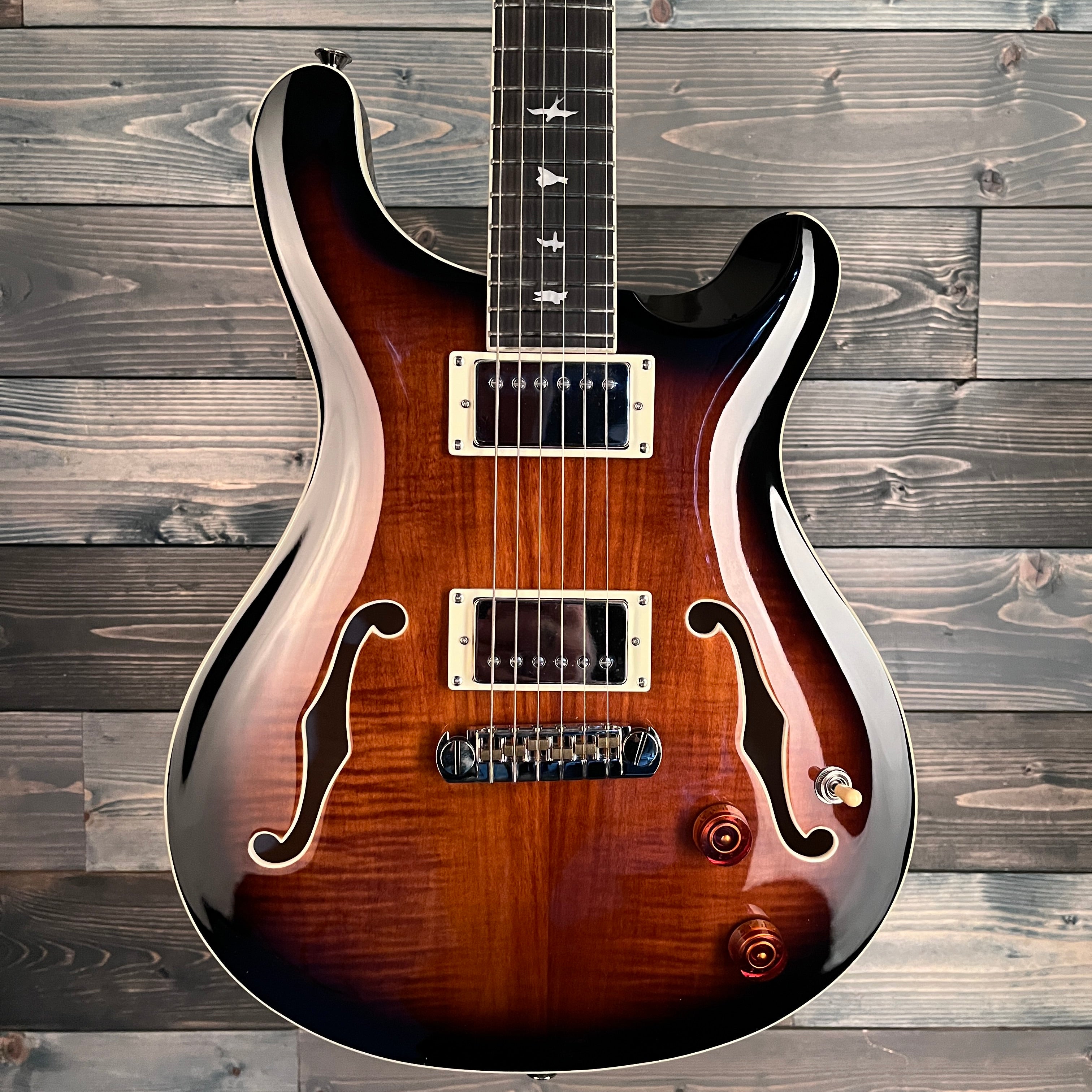 PRS SE Hollowbody II Electric Guitar - Black Gold Sunburst