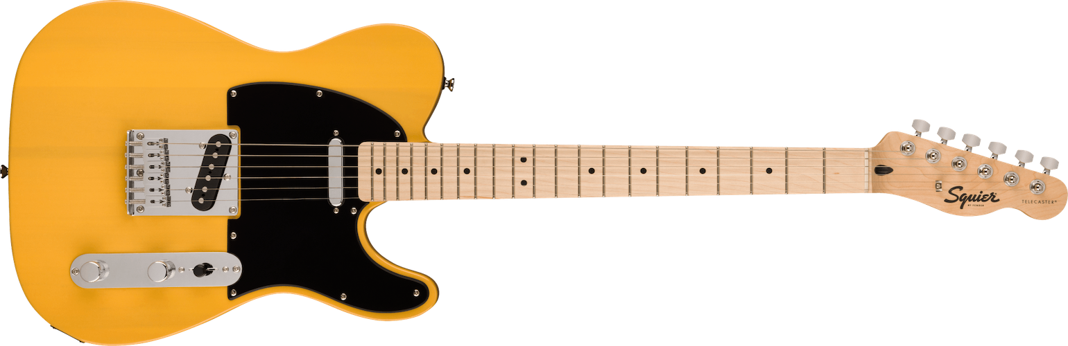 Fender Squier Sonic Telecaster, Black Pickguard, Butterscotch Blonde