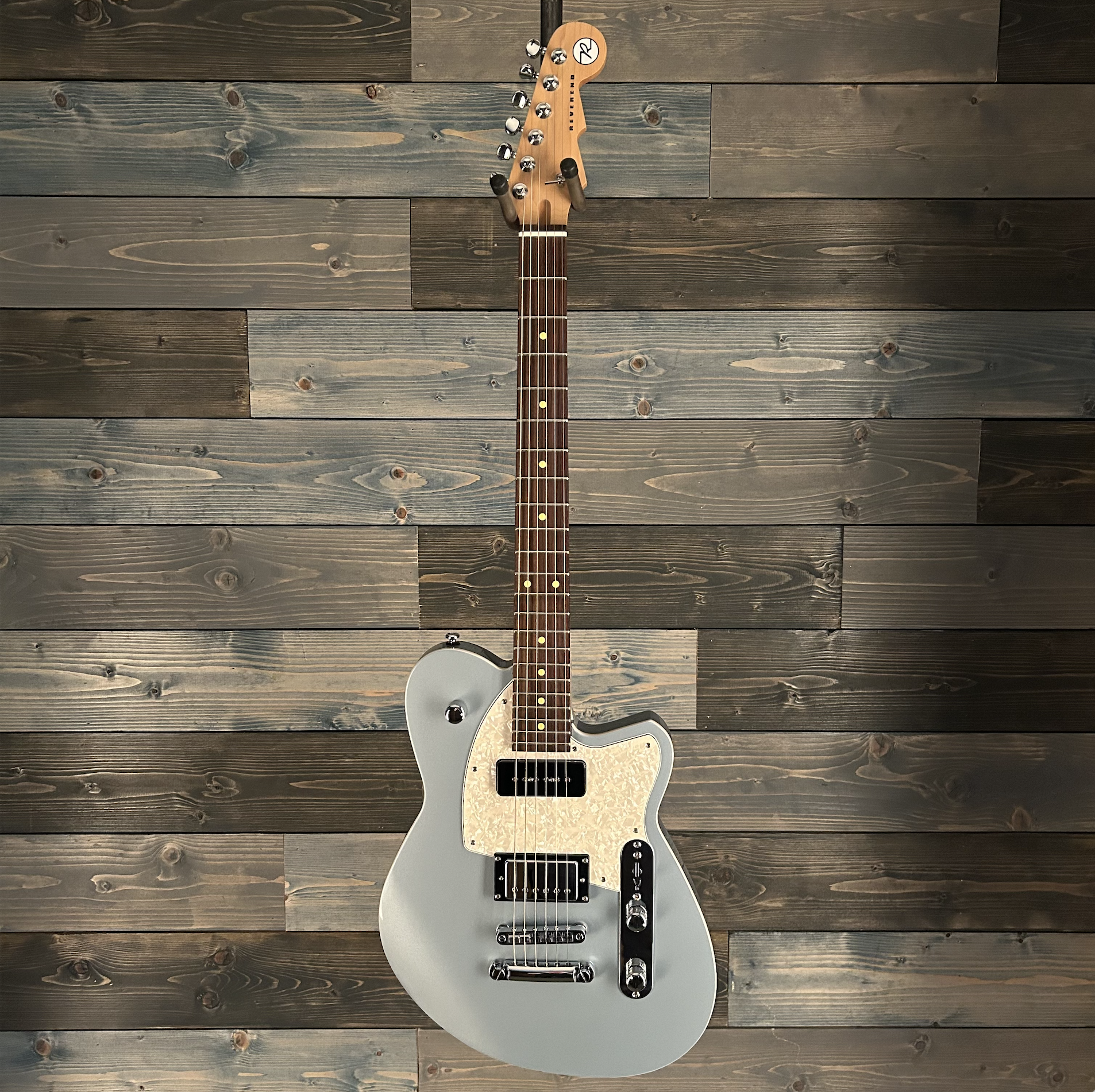 Reverend Double Agent OG Electric Guitar - Metallic Silver Freeze
