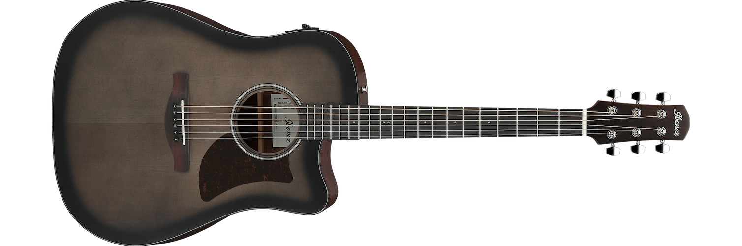 Ibanez AAD50CE Acoustic - Transparent Charcoal Burst Low Gloss