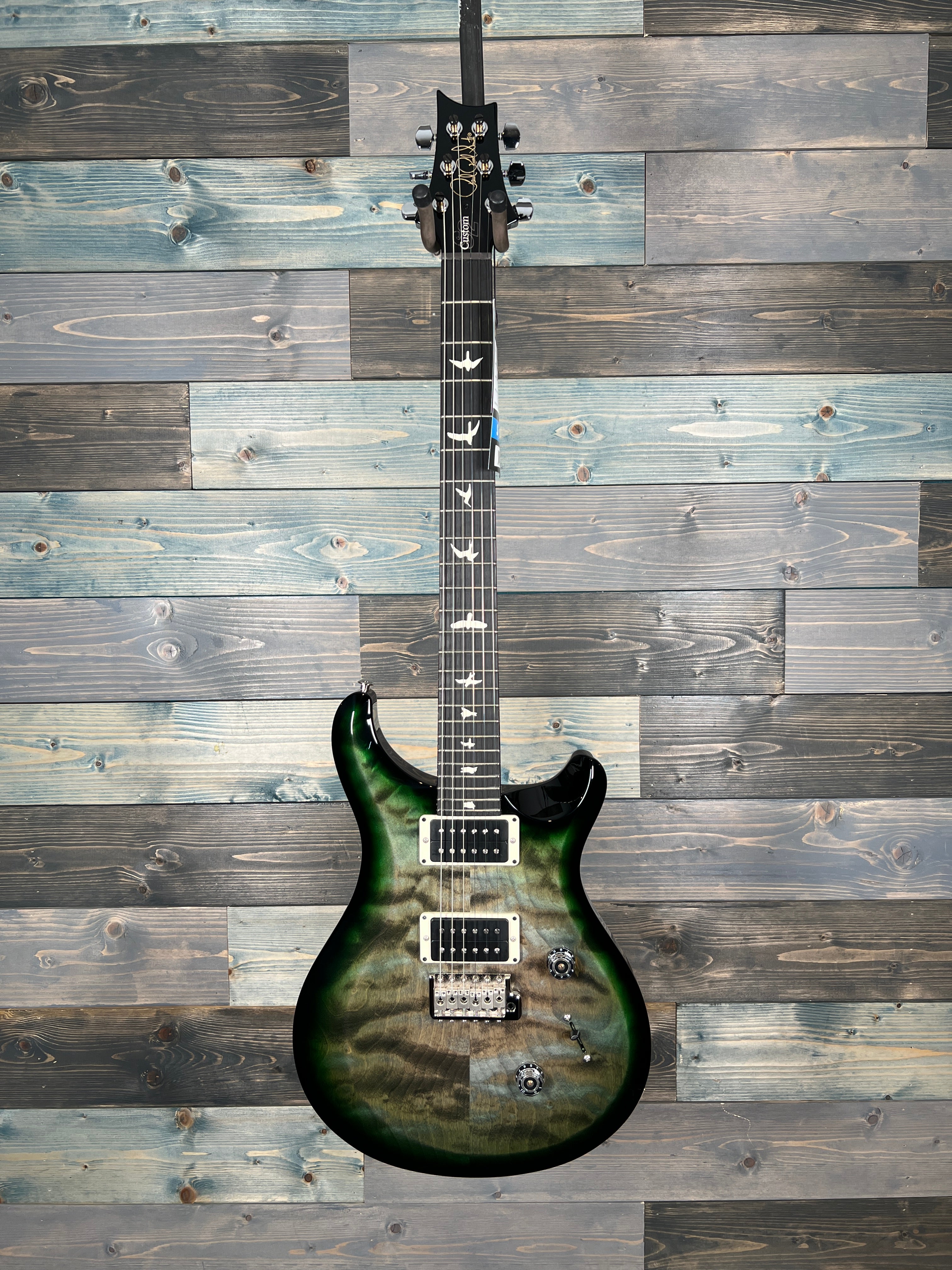 PRS S2 Custom 24 Electric - Faded Grey Black Green Burst