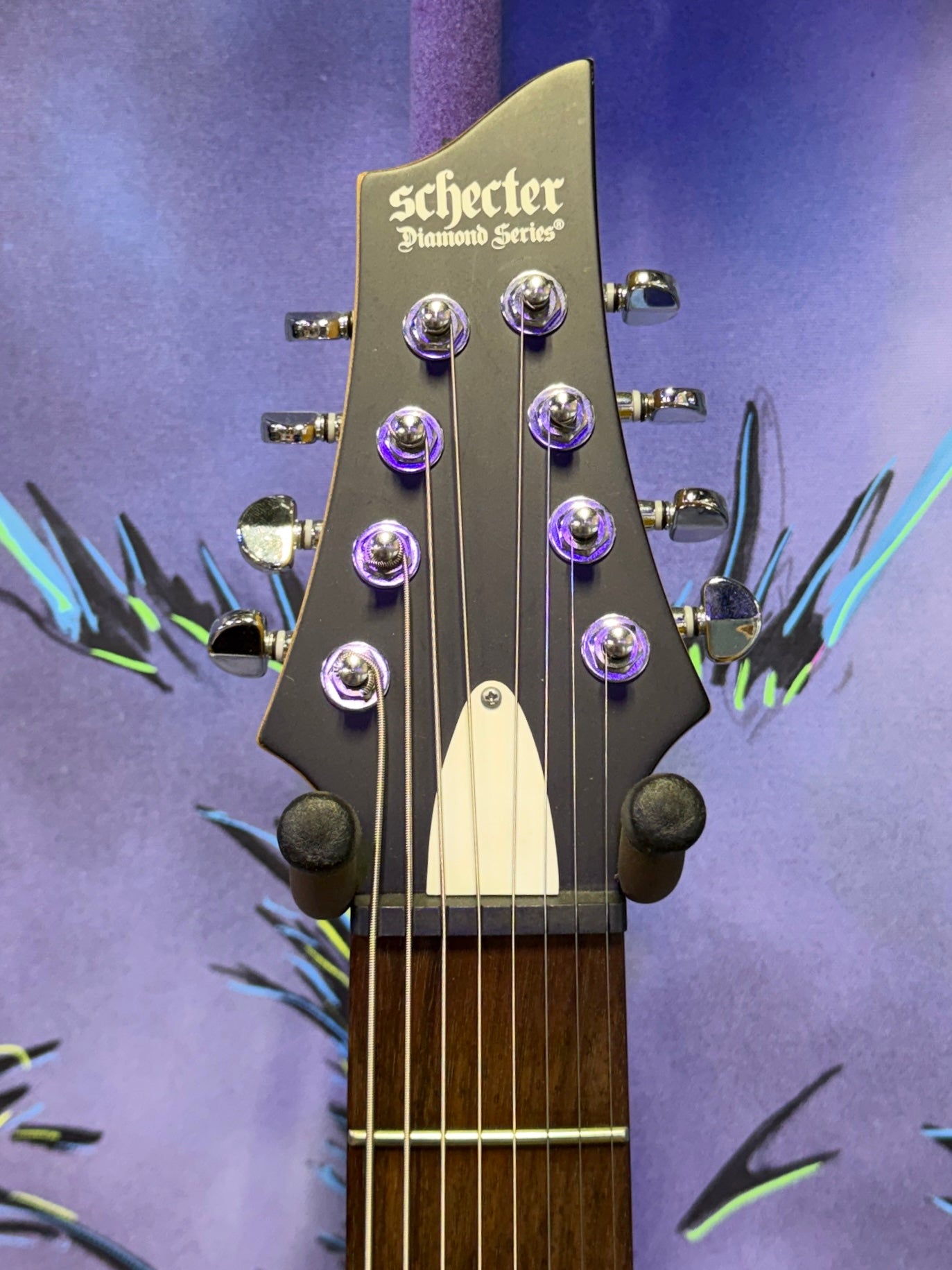 USED Schecter Diamond Series Matte Black 8-String