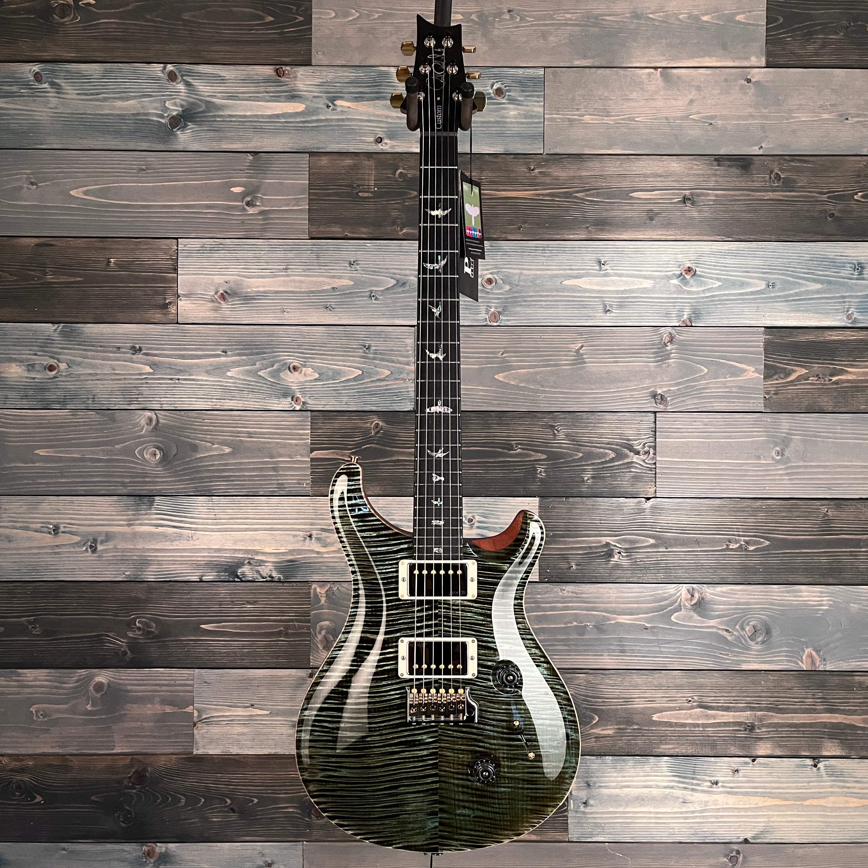 PRS Custom 24 Flame Maple 10-Top Electric - Blacklight Abalone