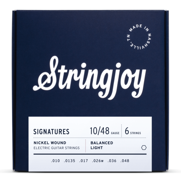 Stringjoy Balanced Light Gauge (10-48) Nickel Wound Electric Guitar Strings