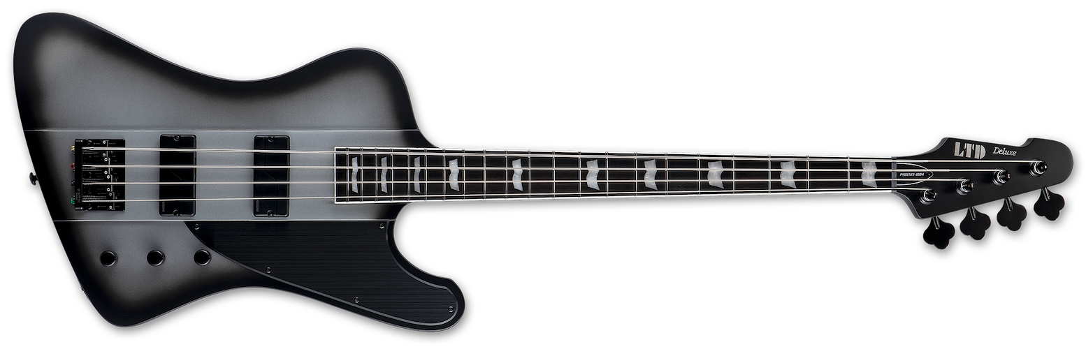 ESP LTD Phoenix-1004 Bass Guitar - Silver Sunburst Satin