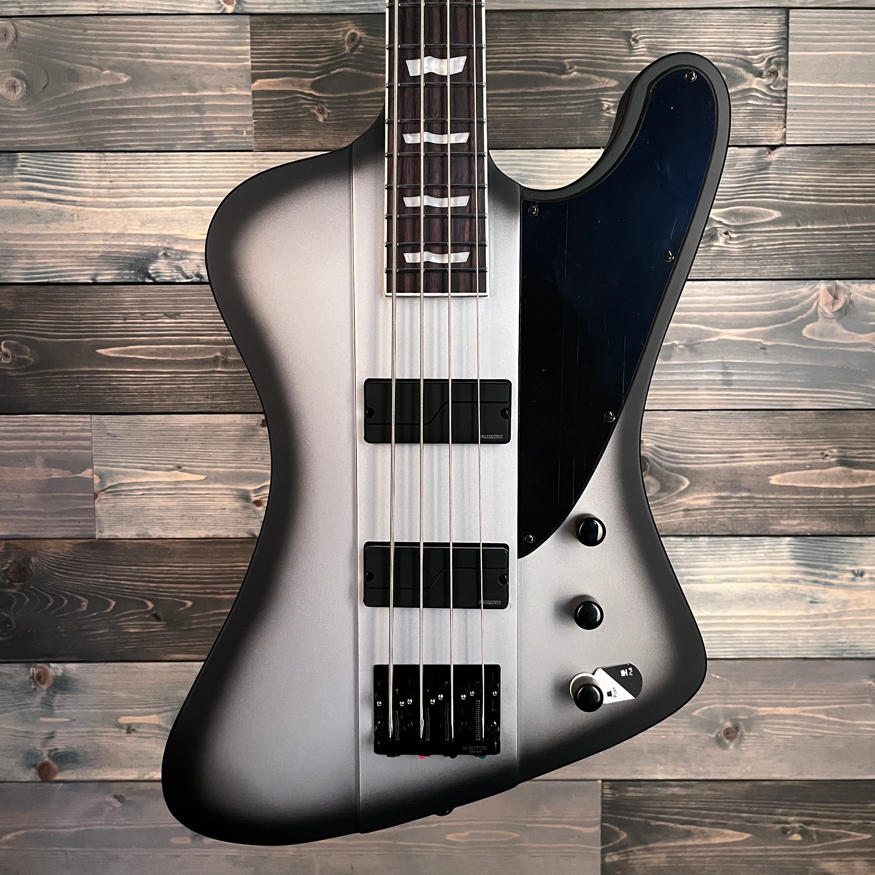 ESP LTD Phoenix-1004 Bass Guitar - Silver Sunburst Satin