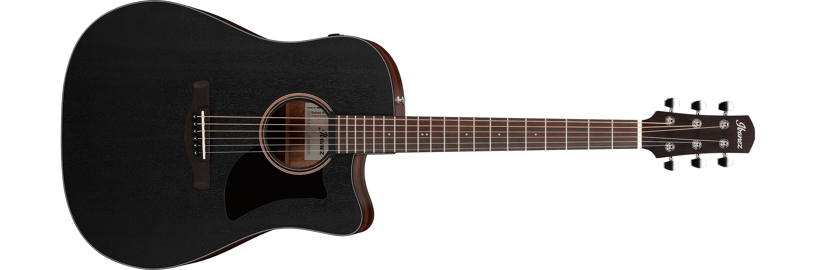 Ibanez AAD190CE Acoustic -  Weathered Black Open Pore Top