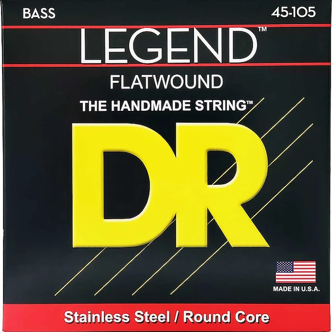 DR Strings FL-45 Legend Flat-Wound Medium Strings 45-105