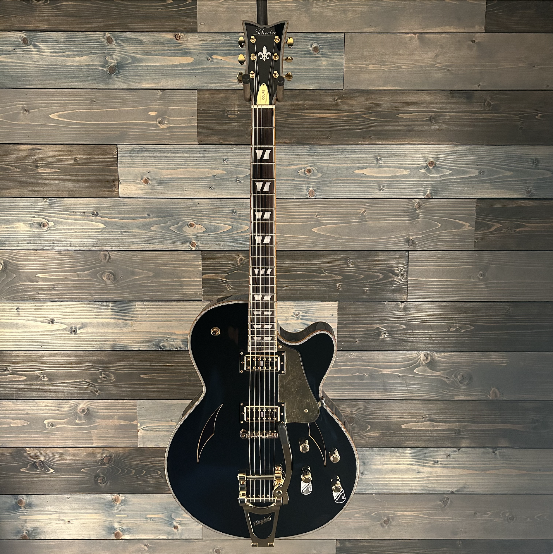 Schecter 296 Coupe Hollowbody Electric Guitar - Black
