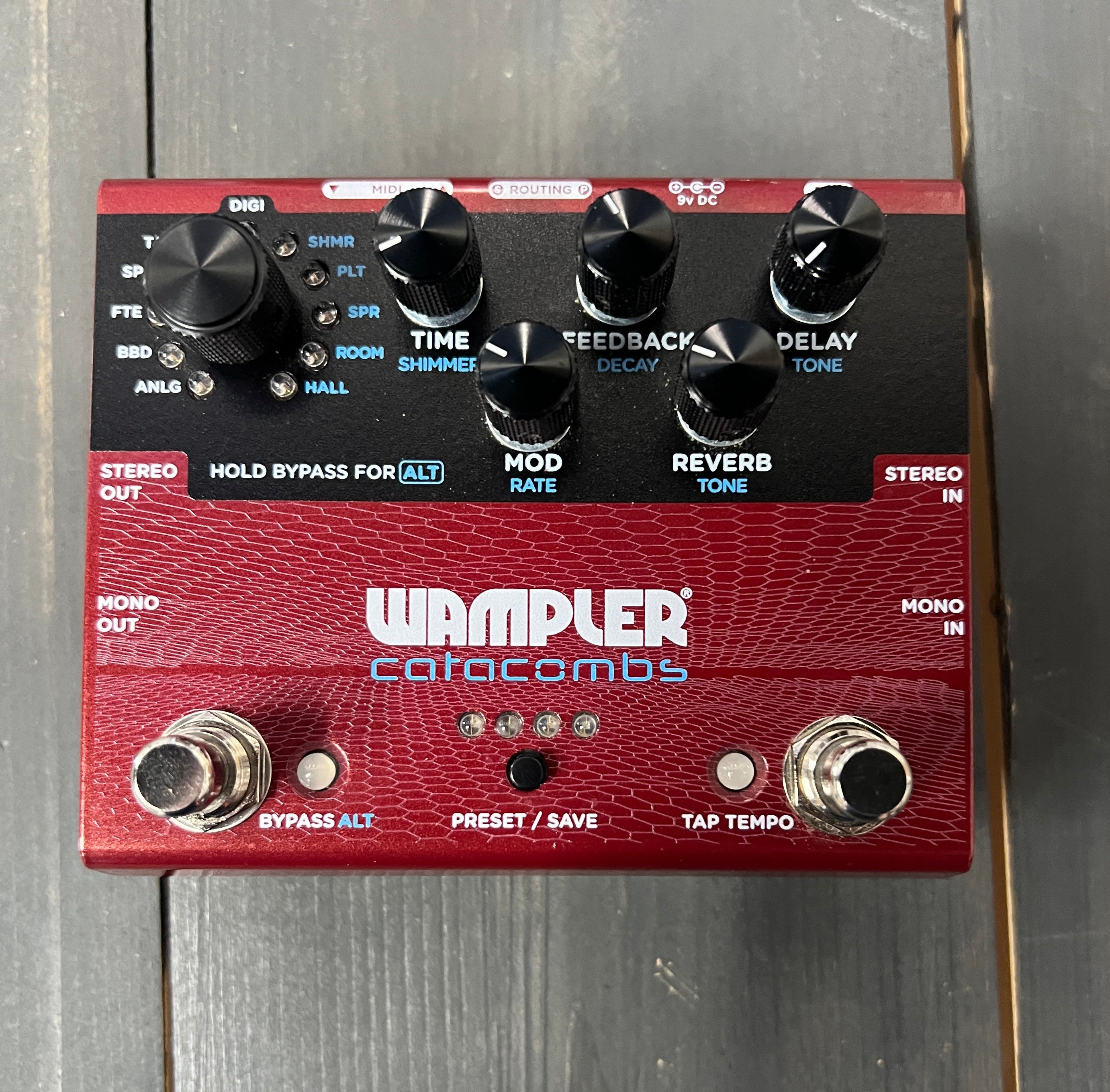 USED Wampler Catacombs Reverb and Delay