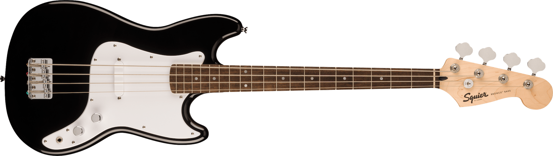 Fender Squier Sonic Bronco Bass, Laurel Fingerboard, White Pickguard, Black