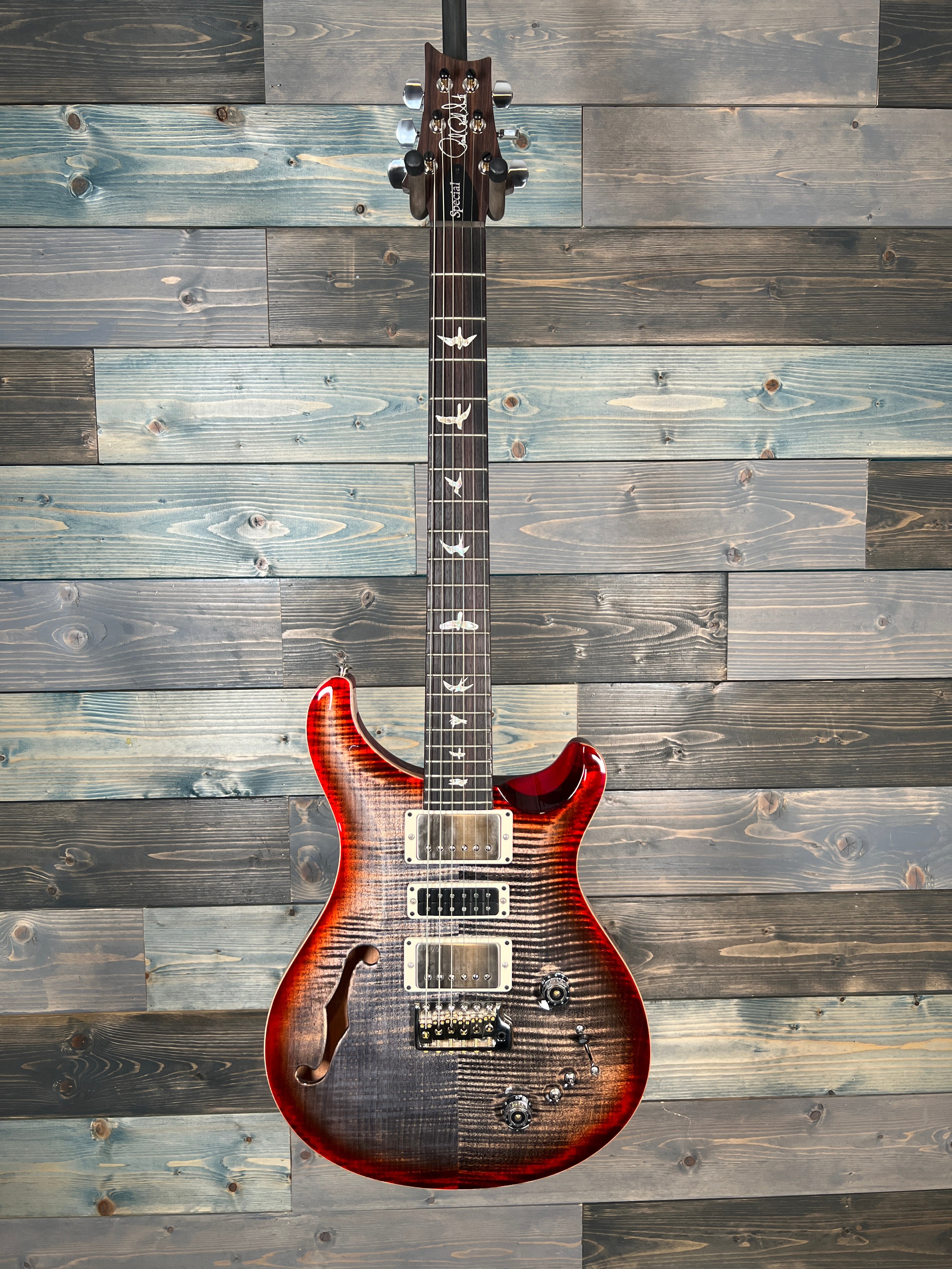 PRS Special Semi-Hollow Flame Maple Electric - Charcoal Cherry Burst