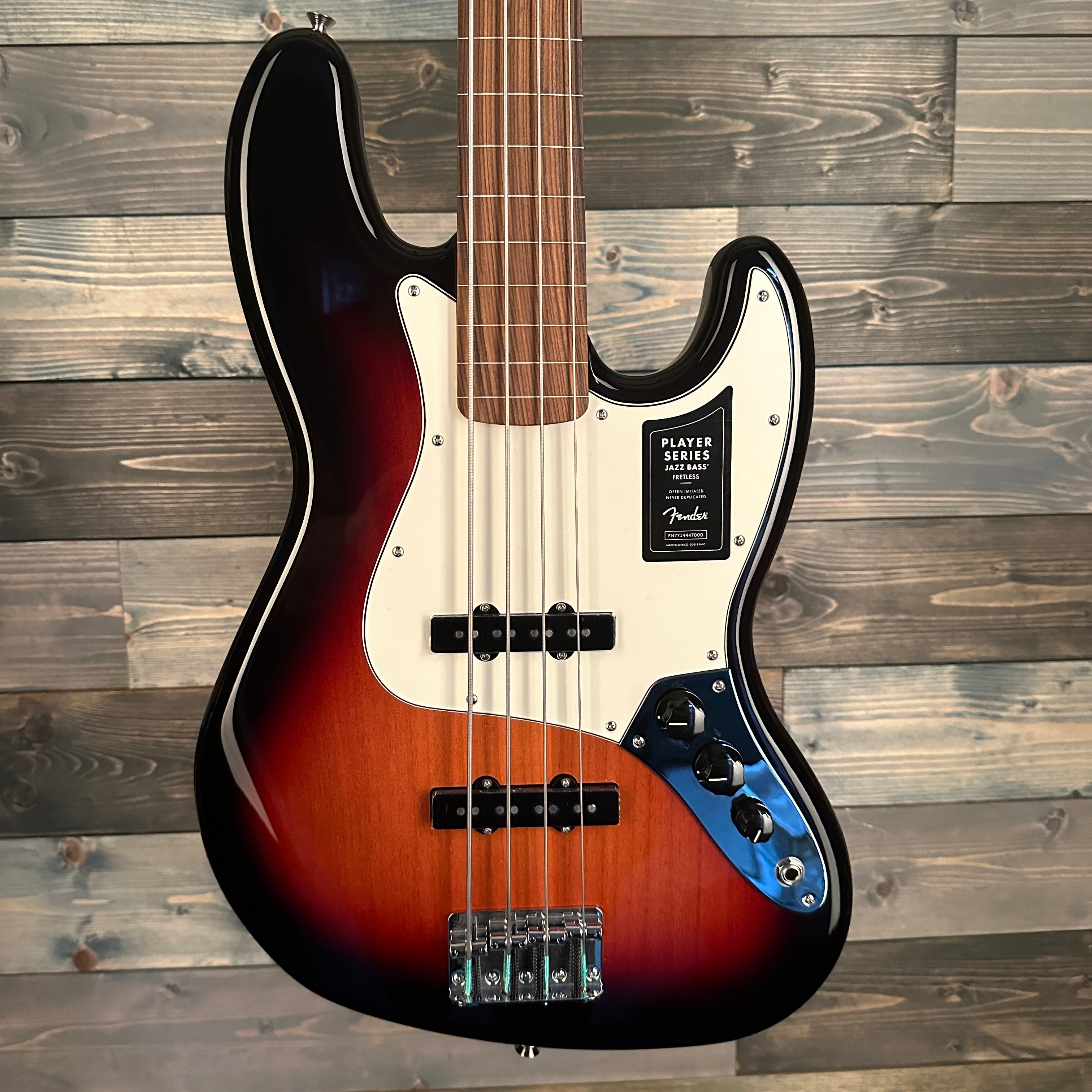Fender Player Jazz Bass Fretless, Pau Ferro FB, 3-Color Sunburst