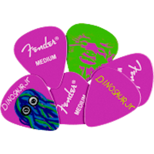 Fender J Mascis Dinosaur Jr Pick Tin, Medium, Set of 6