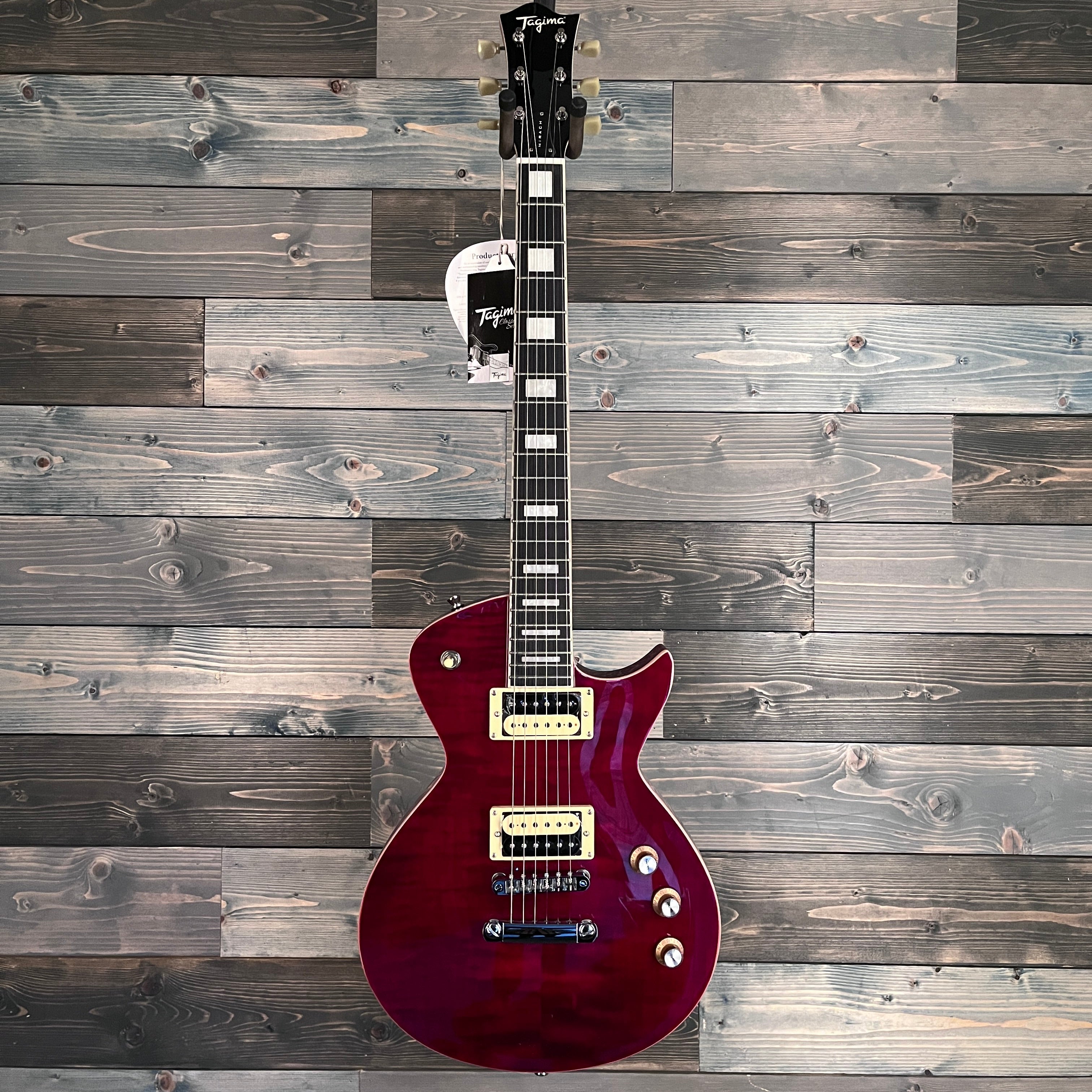 Tagima MIRACH-FL Electric Guitar - Transparent Red