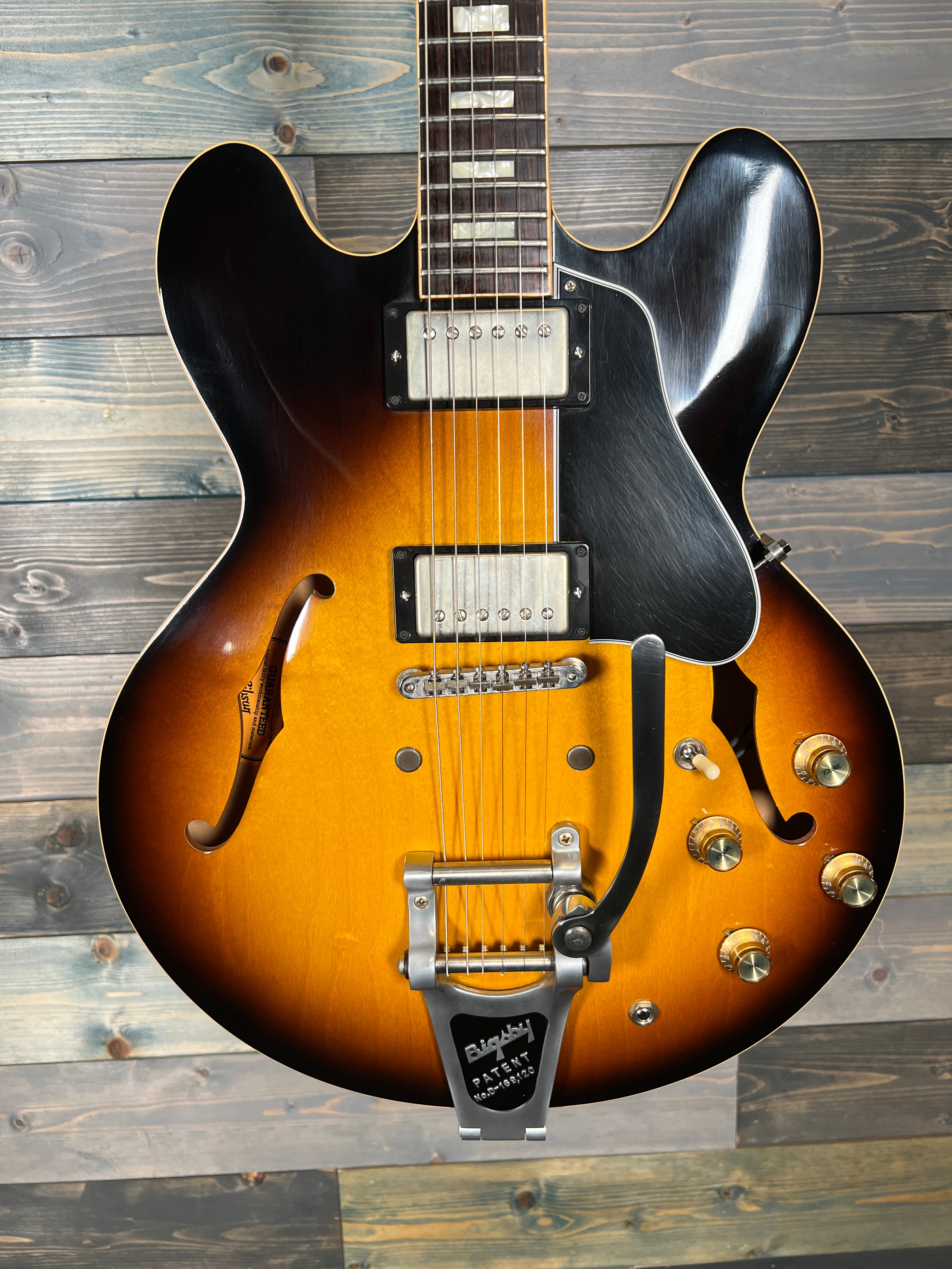 USED Gibson ES-335 Anchor Stud Bigsby VOS 2018 - Antique Vintage Sunburst