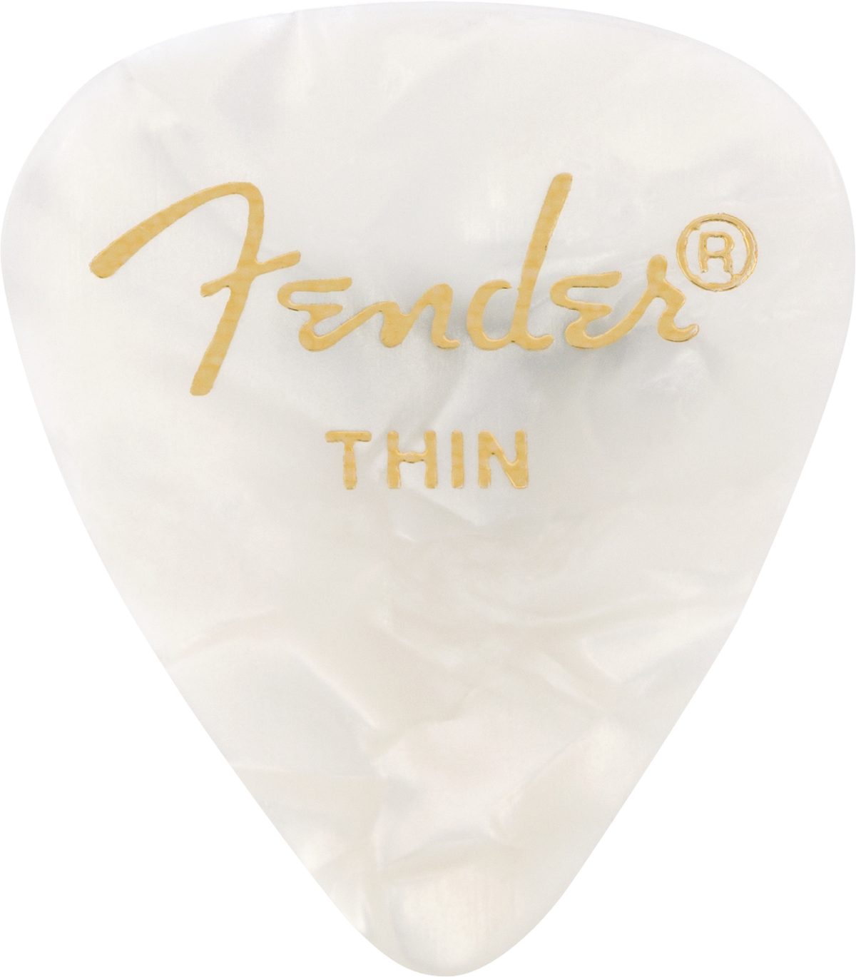 Fender Premium Celluloid Picks 351 Shape Thin - White Moto 12 Pack