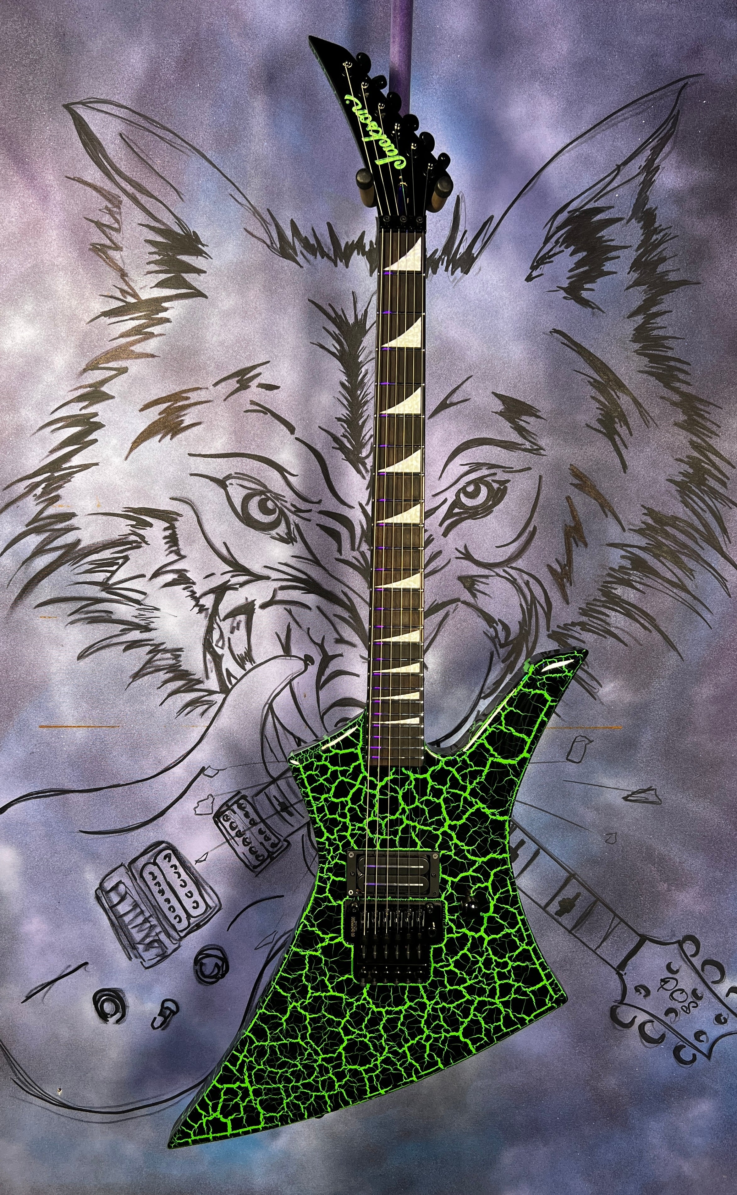 USED Jackson Pro Series Brandon Ellis Kelly - Green Crackle
