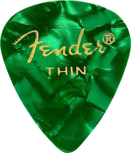 Fender Premium Celluloid 351 pick, Thin - Green