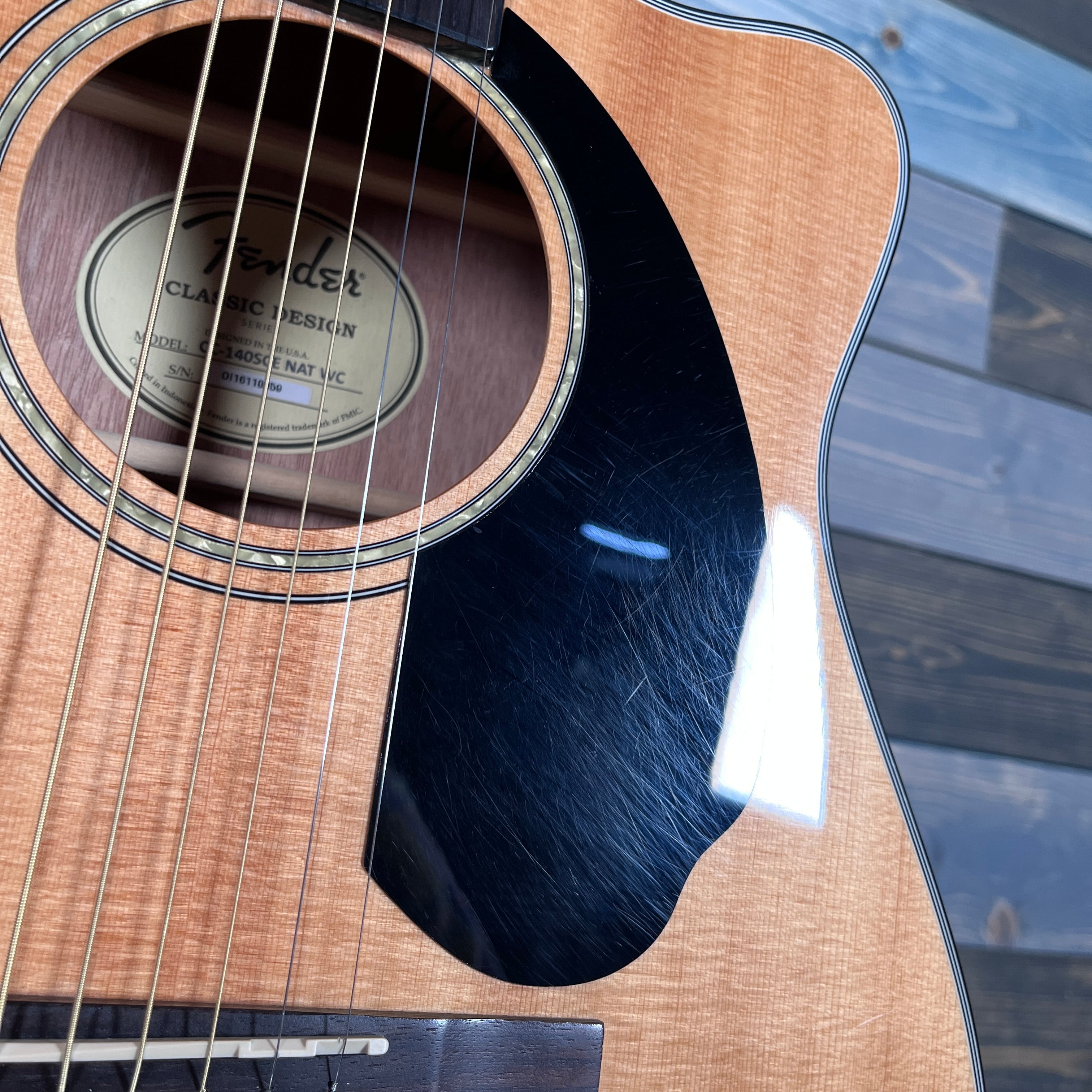 USED Fender CC-140SCE Acoustic Guitar w Case