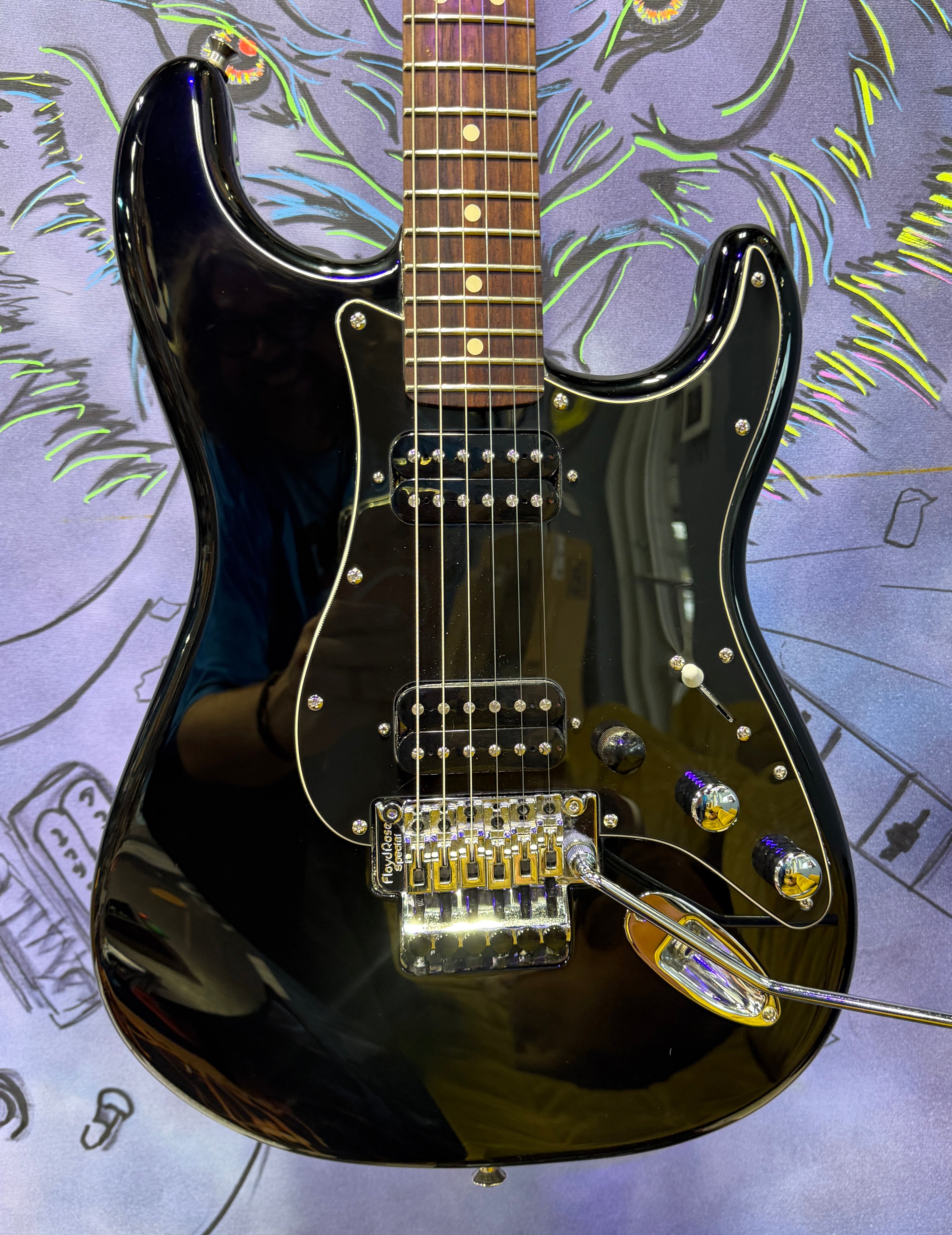 USED Fender Blacktop Stratocaster HH w/Floyd Rose