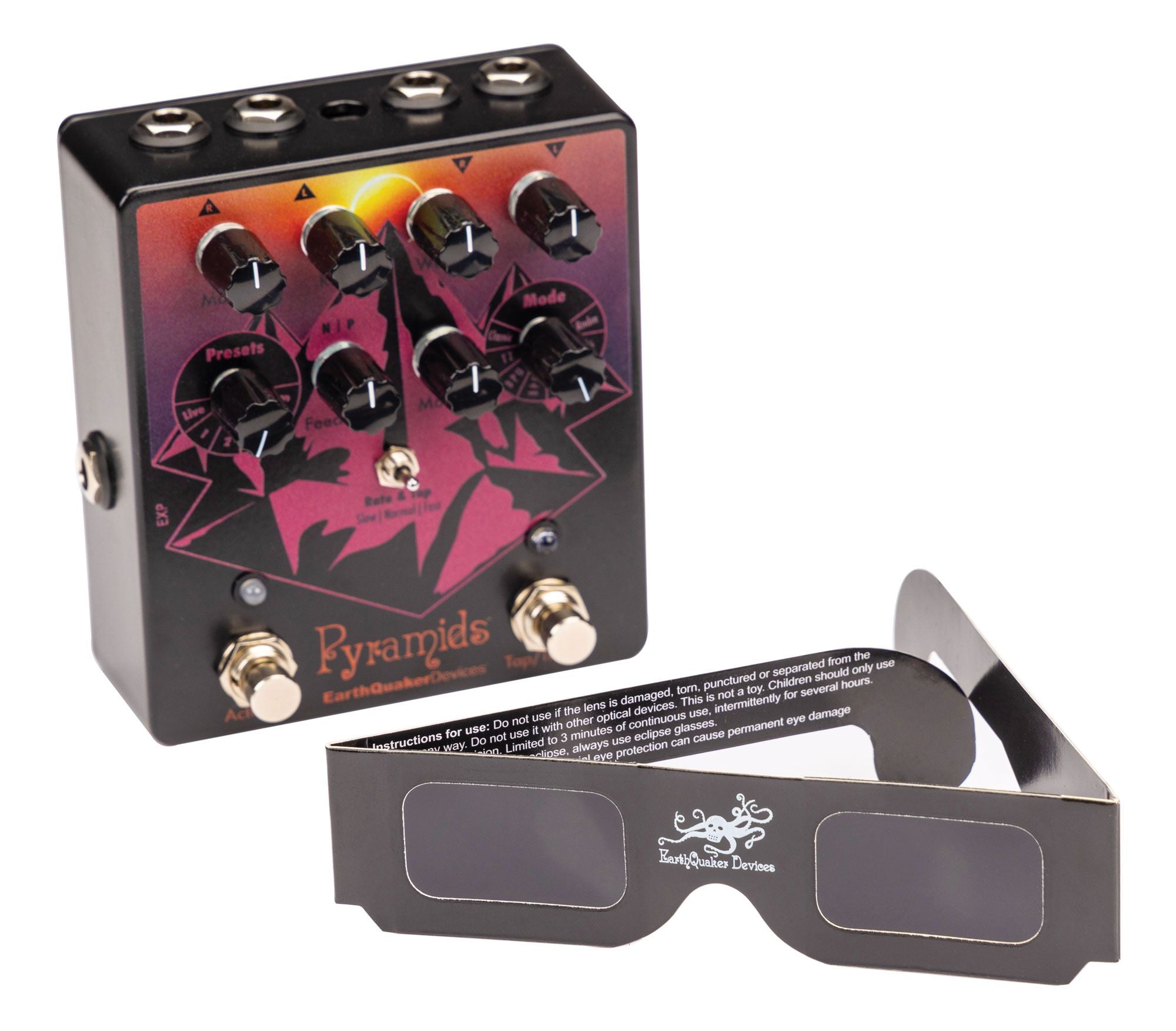 EarthQuaker Devices Pyramids Stereo Flanging Device Solar Eclipse