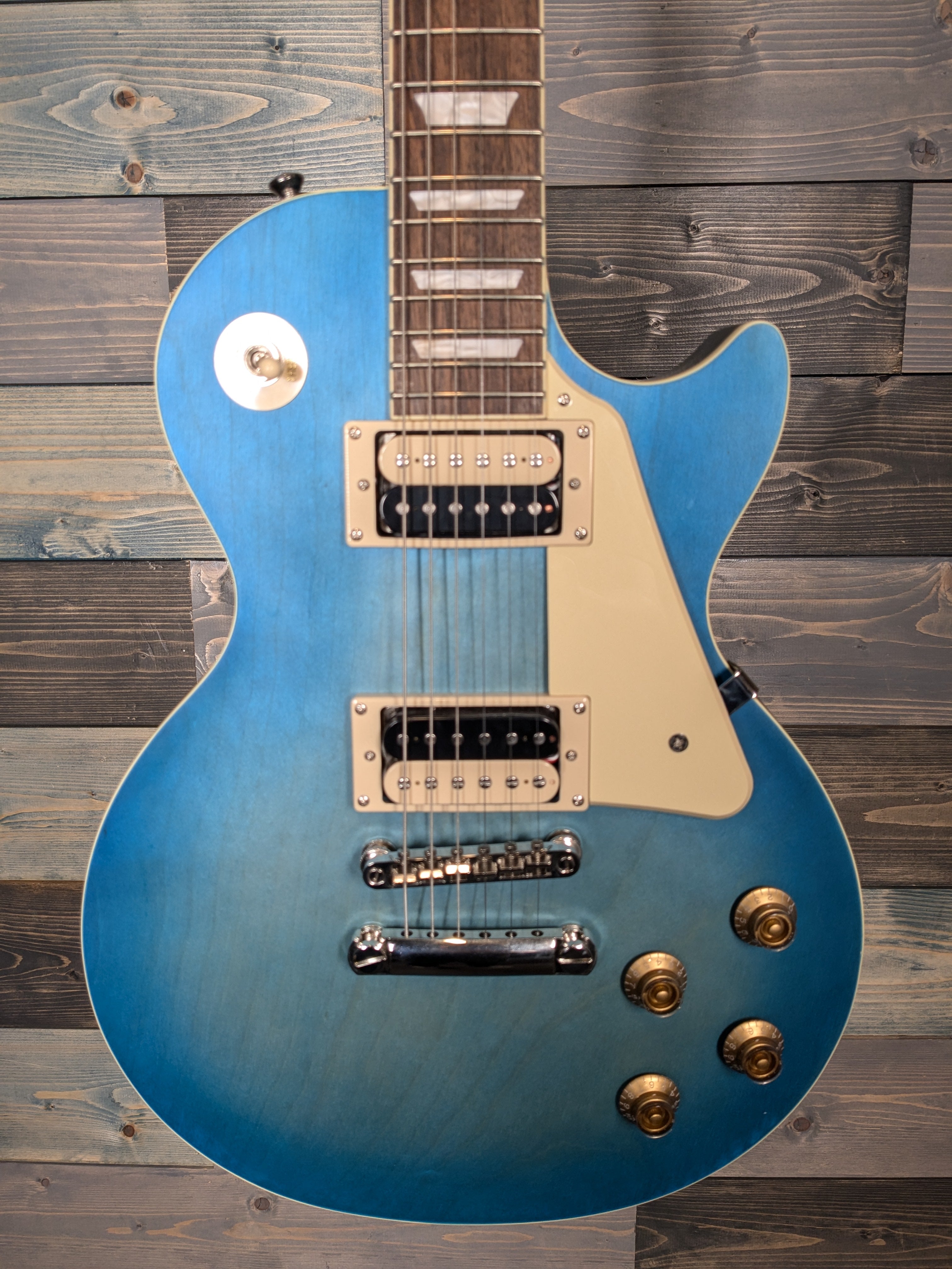 USED Epiphone Les Paul Traditional Pro IV Limited-Edition Electric Guitar Worn Pacific Blue