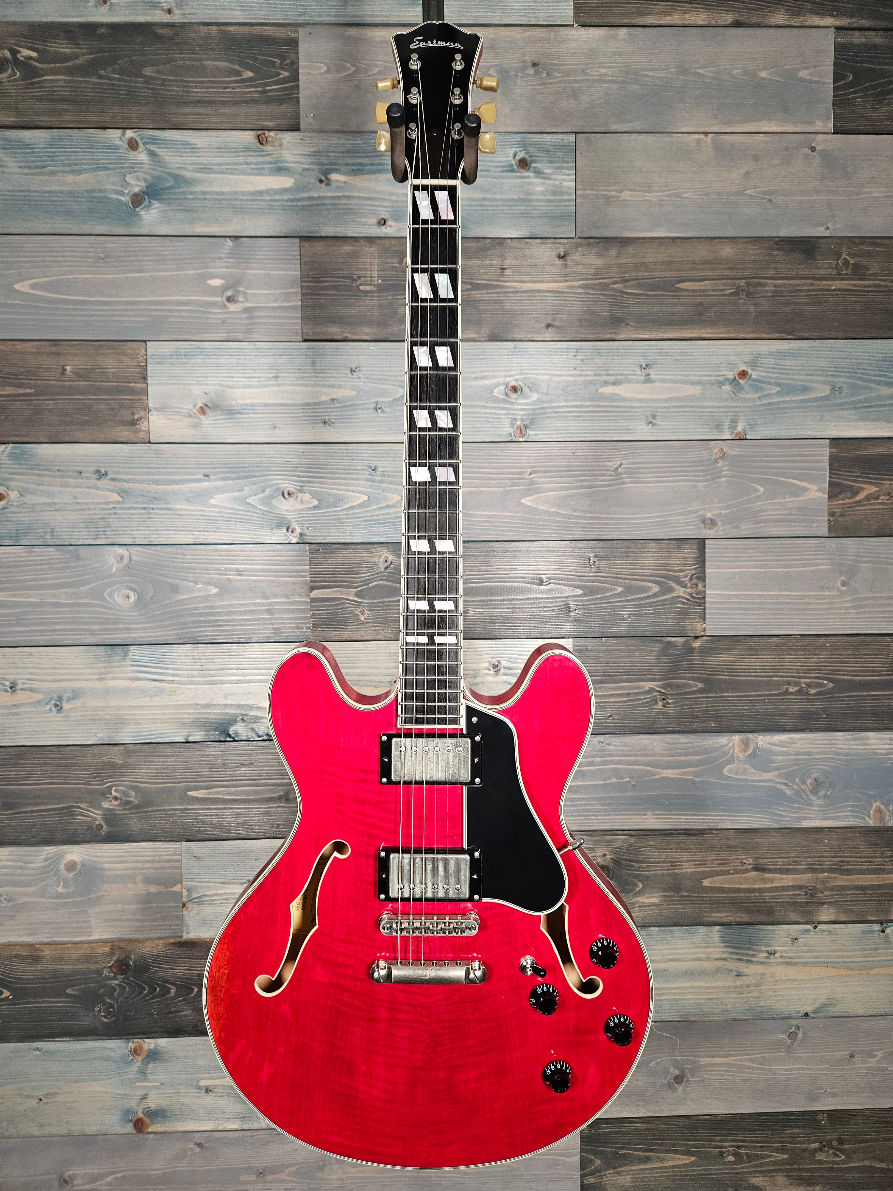 USED Eastman T59/V-RD Thinline Electric Guitar - Antique Red