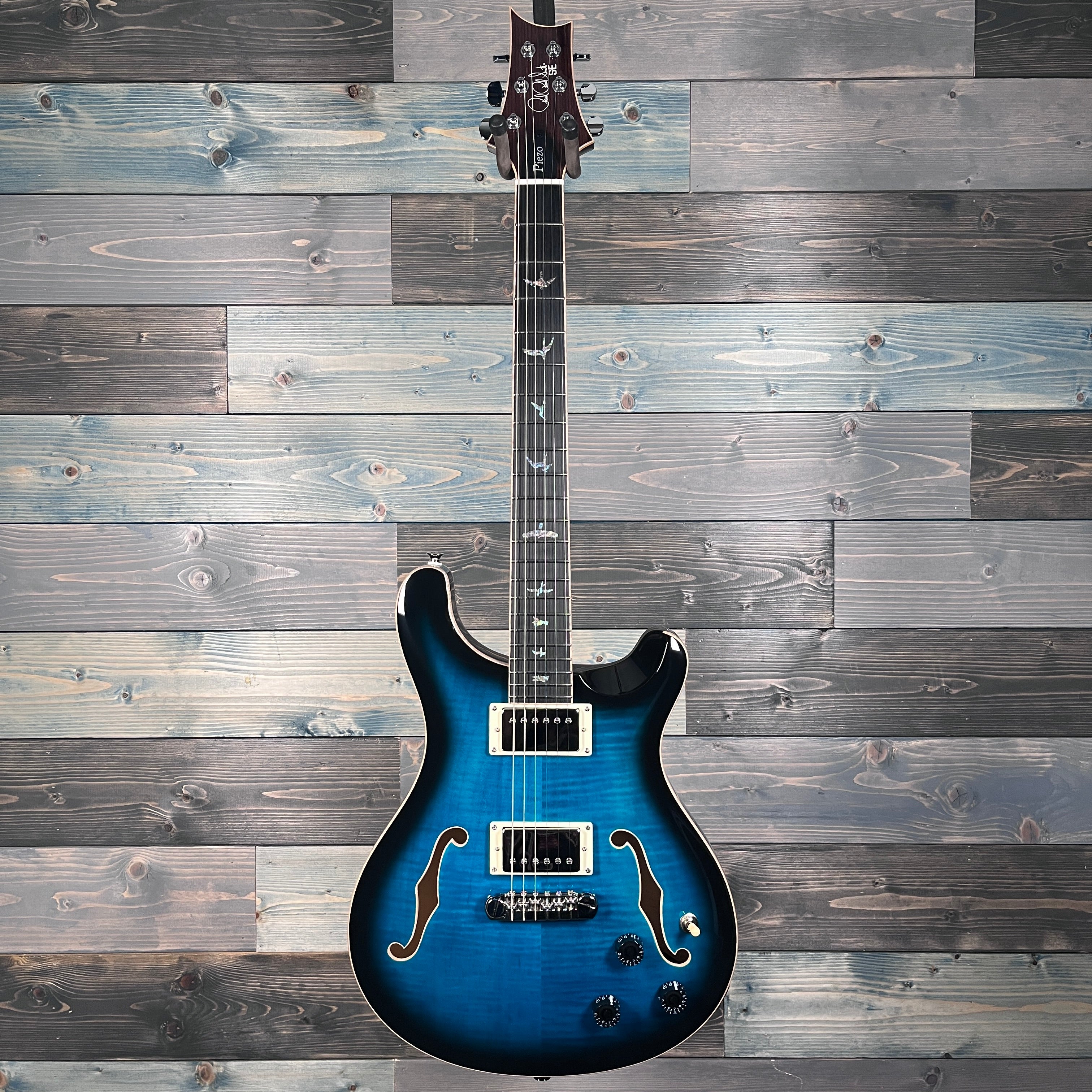 USED PRS Hollowbody II Piezo Peacock Blue Smokeburst w/ Case
