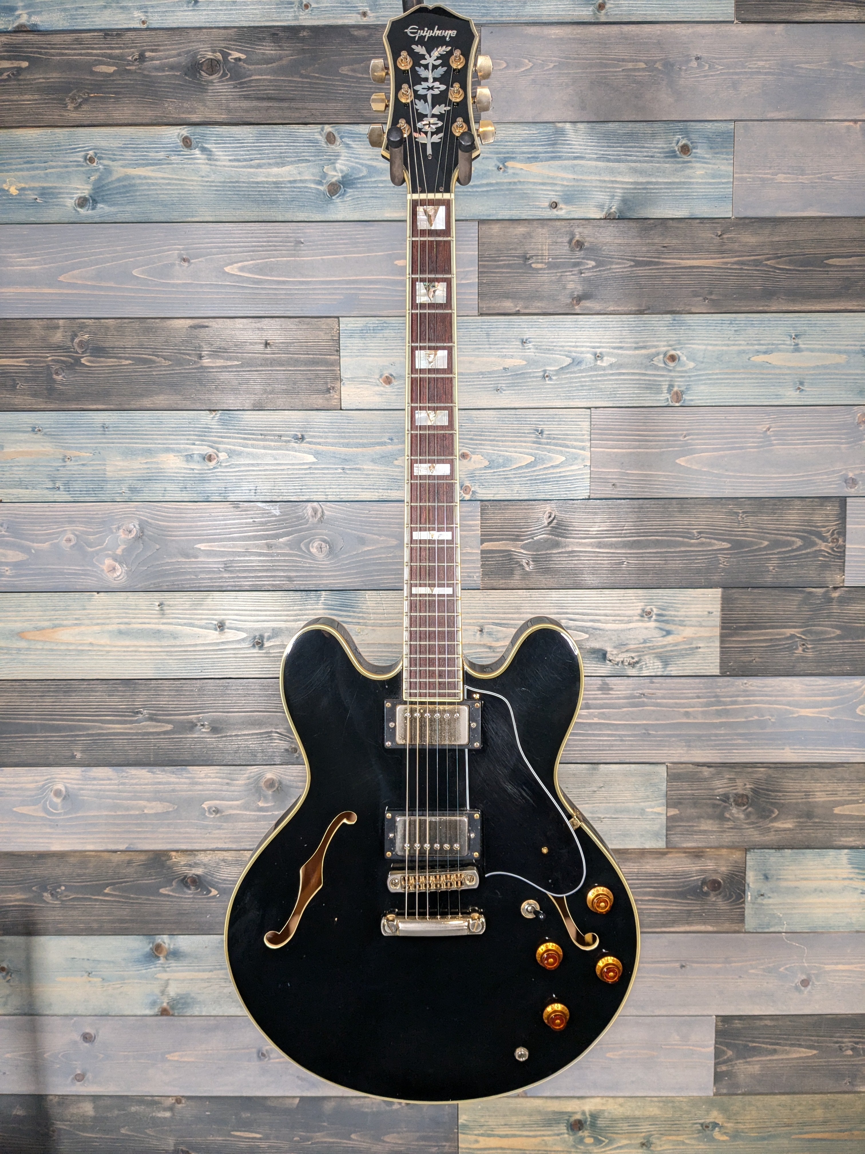 USED Epiphone Made in Korea Sheraton II Electric Guitar - Black