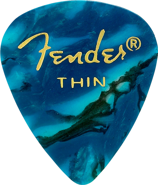 Fender Premium Celluloid Picks, 351 Shape - Ocean Turquoise, 12 Pack