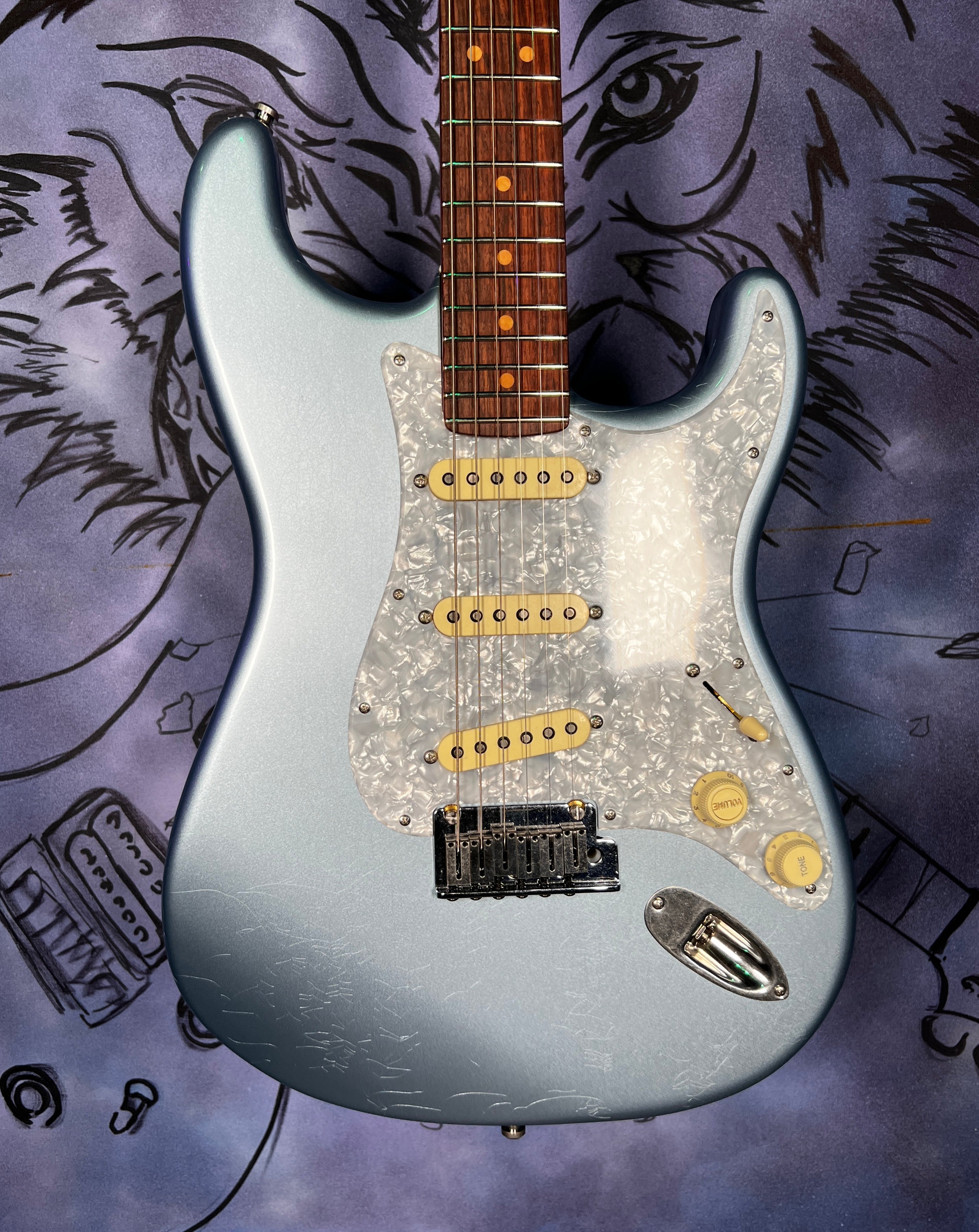 USED Fender American Ultra Lux 60s Stratocaster - Ice Blue Metallic