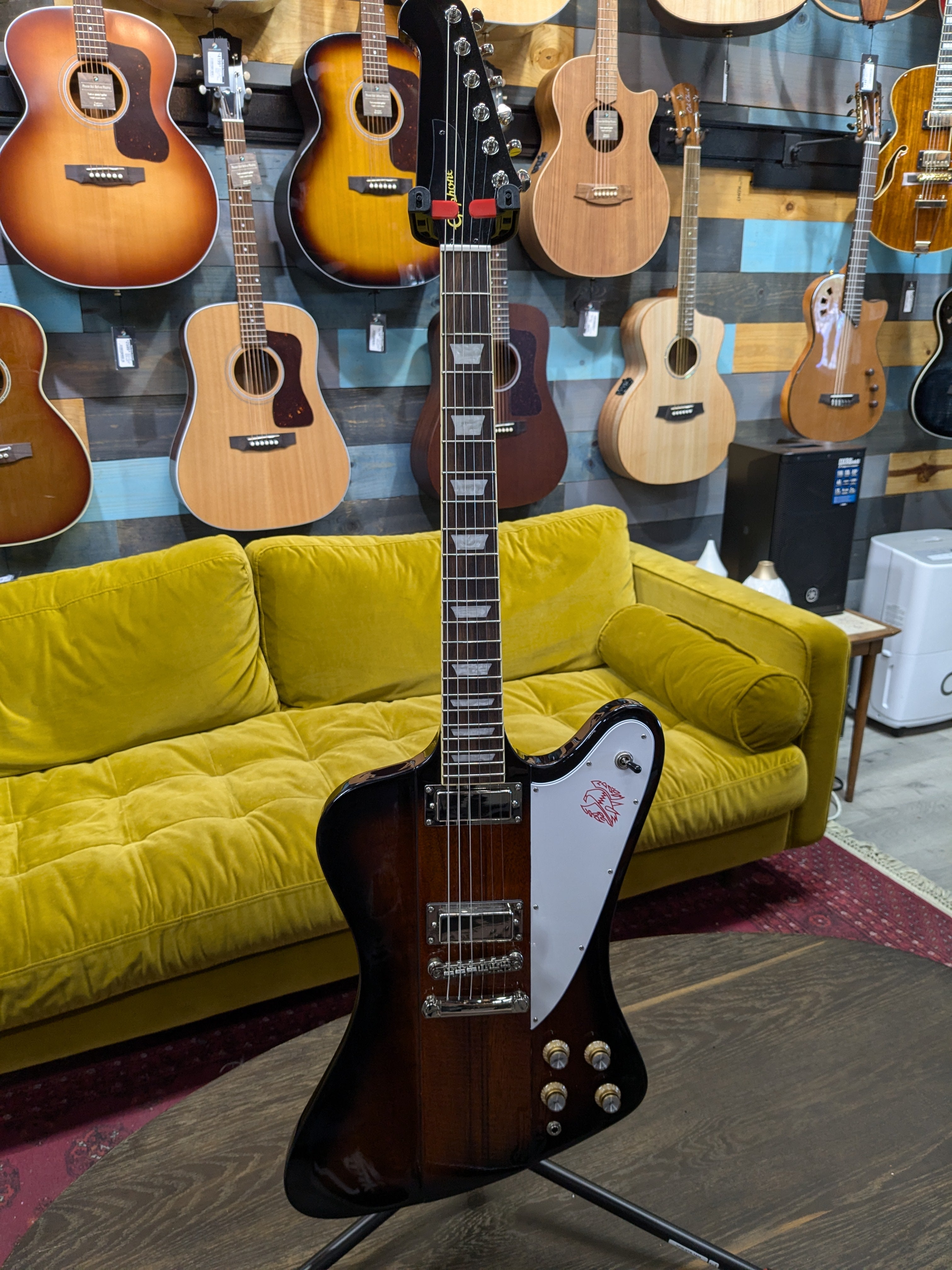 USED Epiphone Firebird Electric Guitar Vintage Sunburst W Hardcase