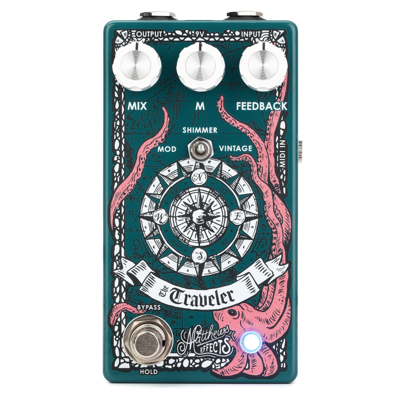 Matthews Effects The Traveler - Exploratory Reverb Pedal Blue