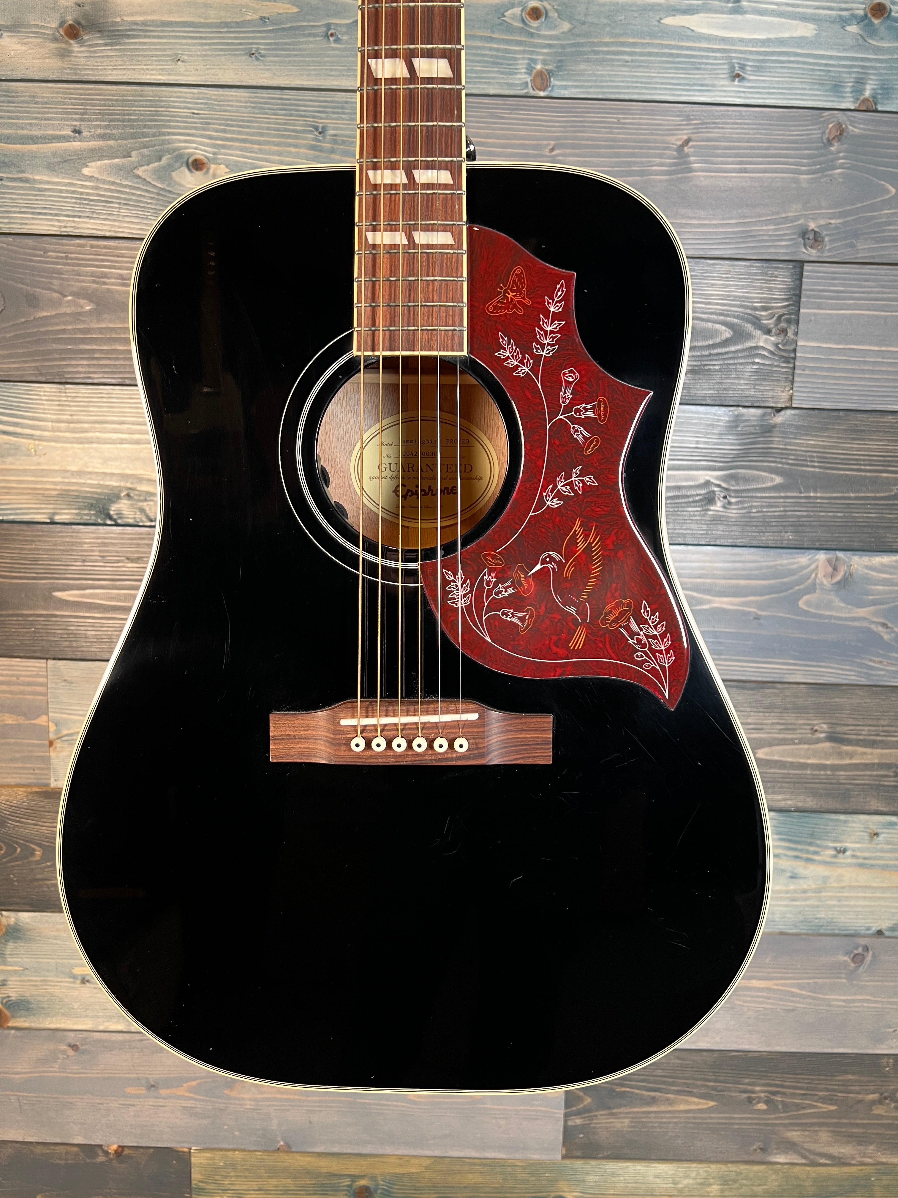 USED Epiphone Hummingbird Pro in Ebony
