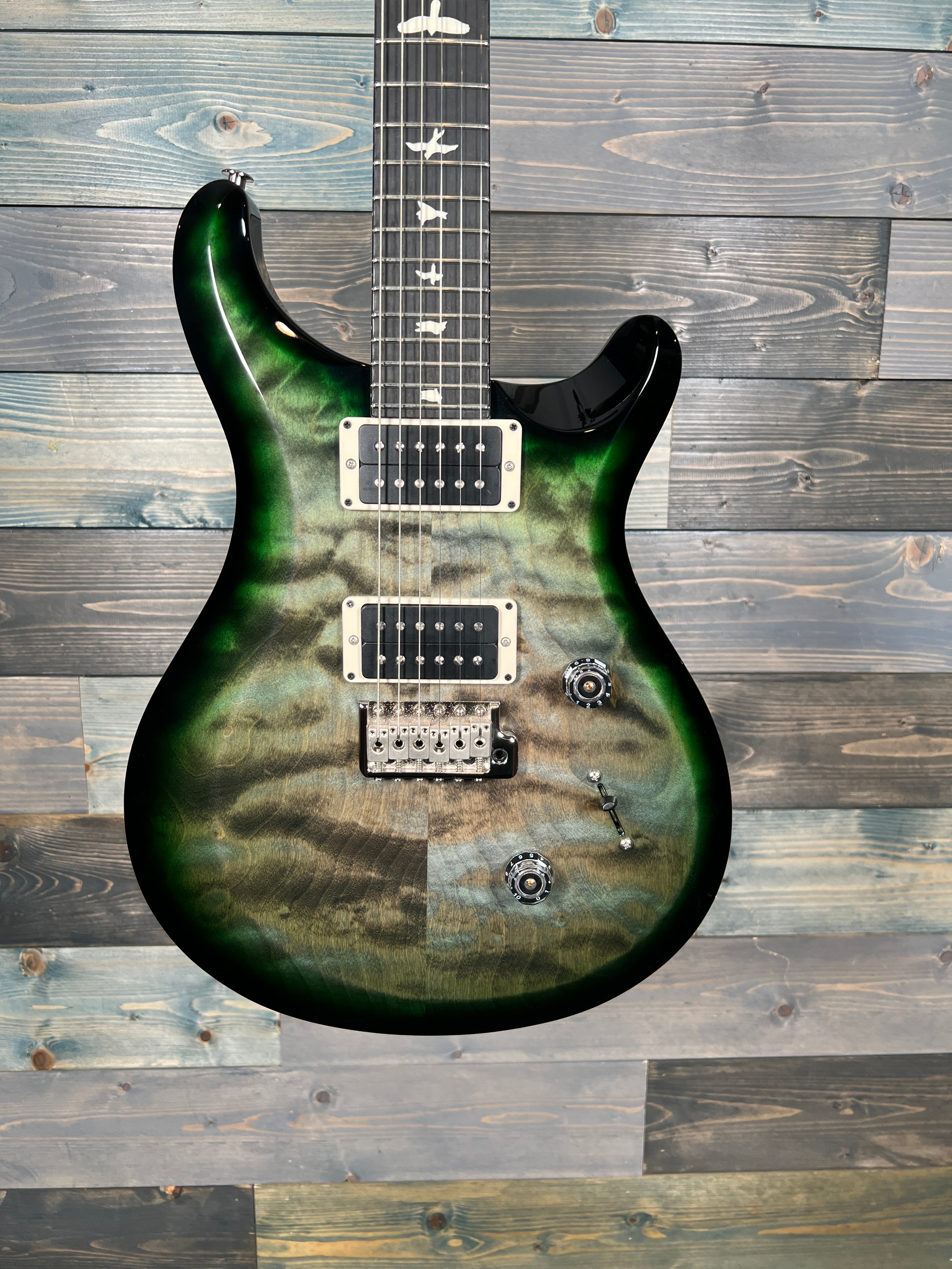 PRS S2 Custom 24 Electric - Faded Grey Black Green Burst
