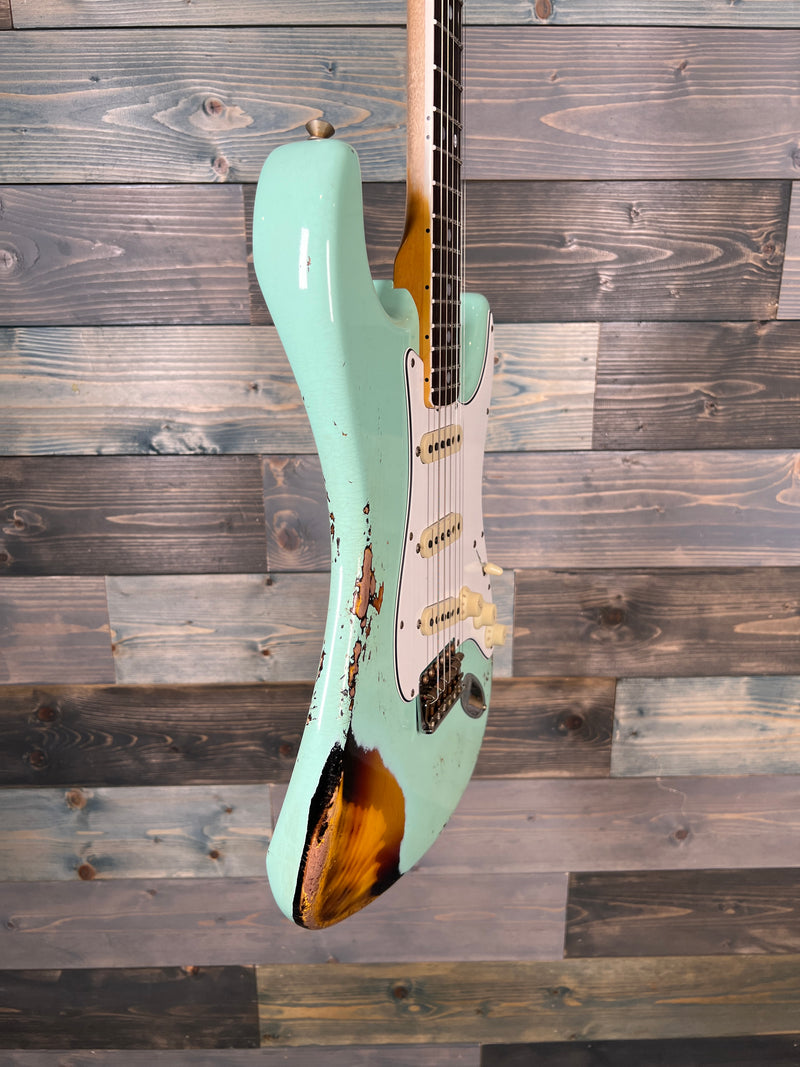 Fender Custom Shop Ltd 67 Strat Heavy Relic - Aged Surf Green over 3TS