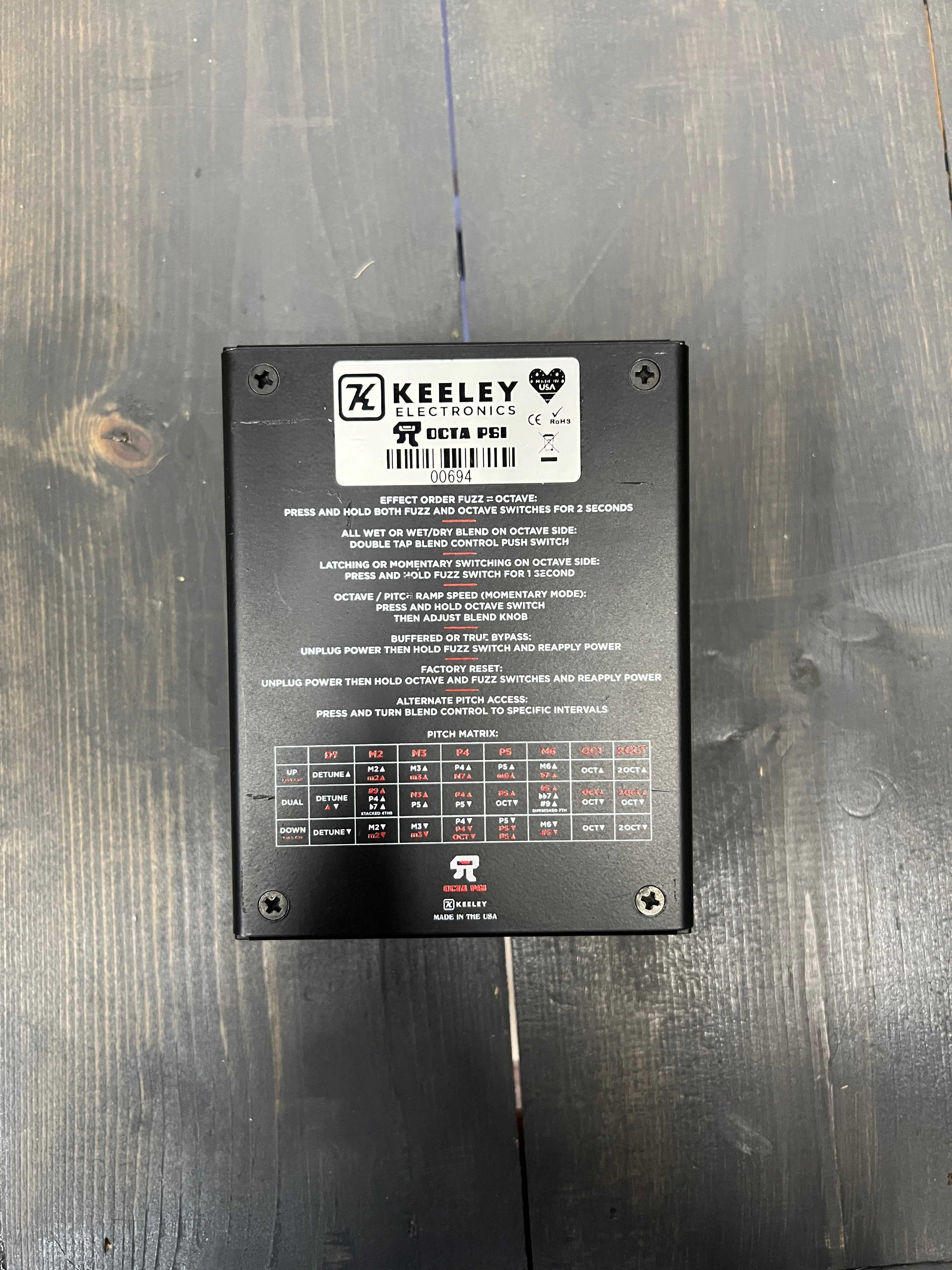 USED Keeley OCTA PSI Fuzz Octave