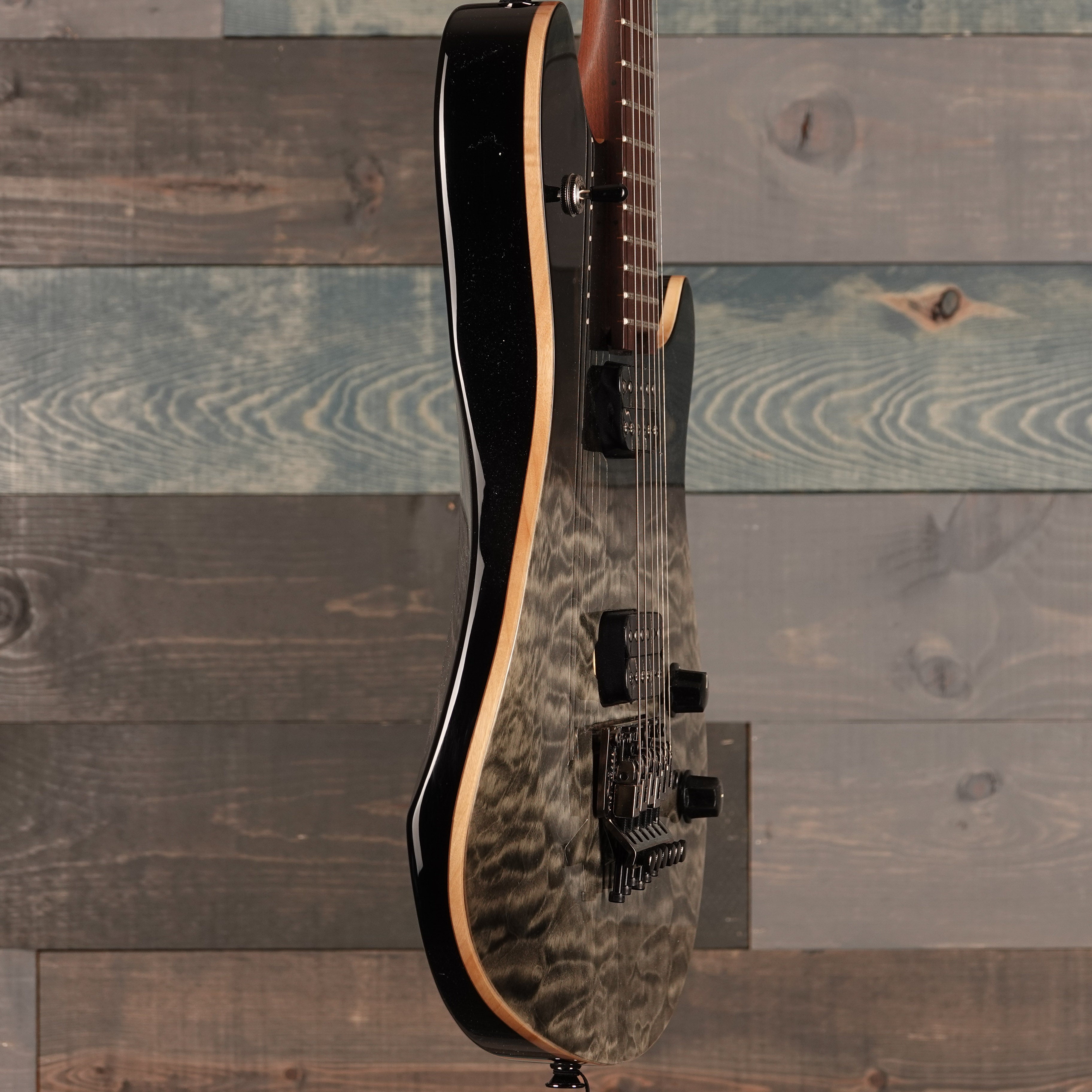 EVH Wolfgang WG Standard QM Baked Maple Fingerboard, Black Fade