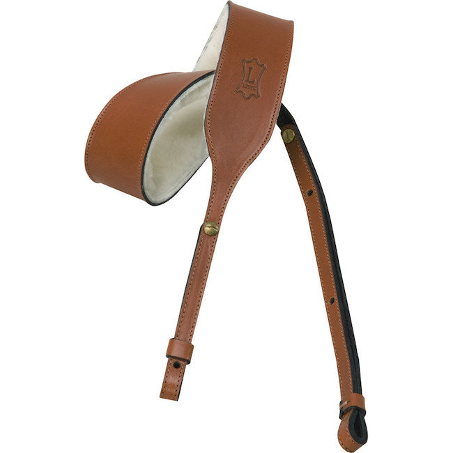 Levy's 2" Wide Veg-tan Leather Banjo Strap - Walnut