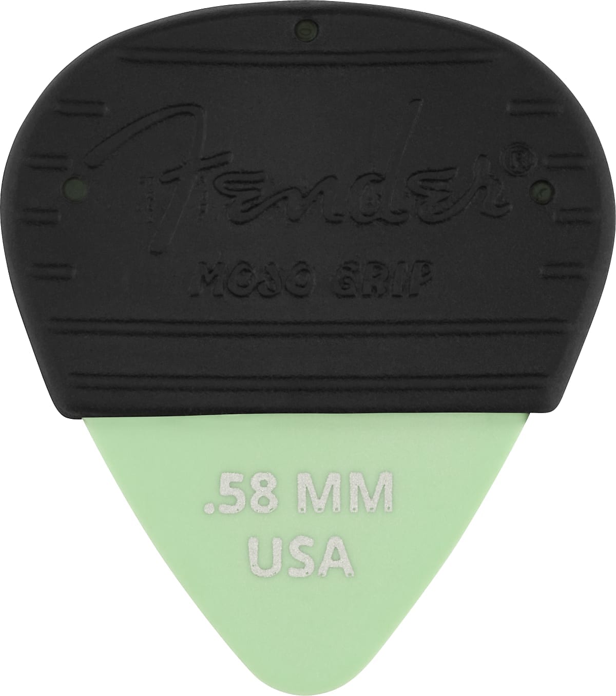 Fender Mojo Grip Picks, Dura-Tone Delrin .58, 3-Pack - Surf Green