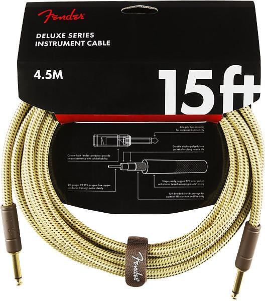 Fender Deluxe 15' Instrument Cable Tweed