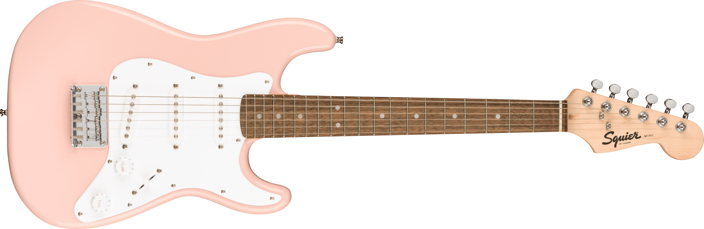 Fender Squier Mini Stratocaster, Laurel Fingerboard, Shell Pink