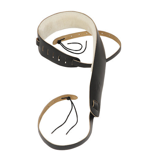 Levy's 2 1/2" Wide Genuine Leather Banjo Strap - Black