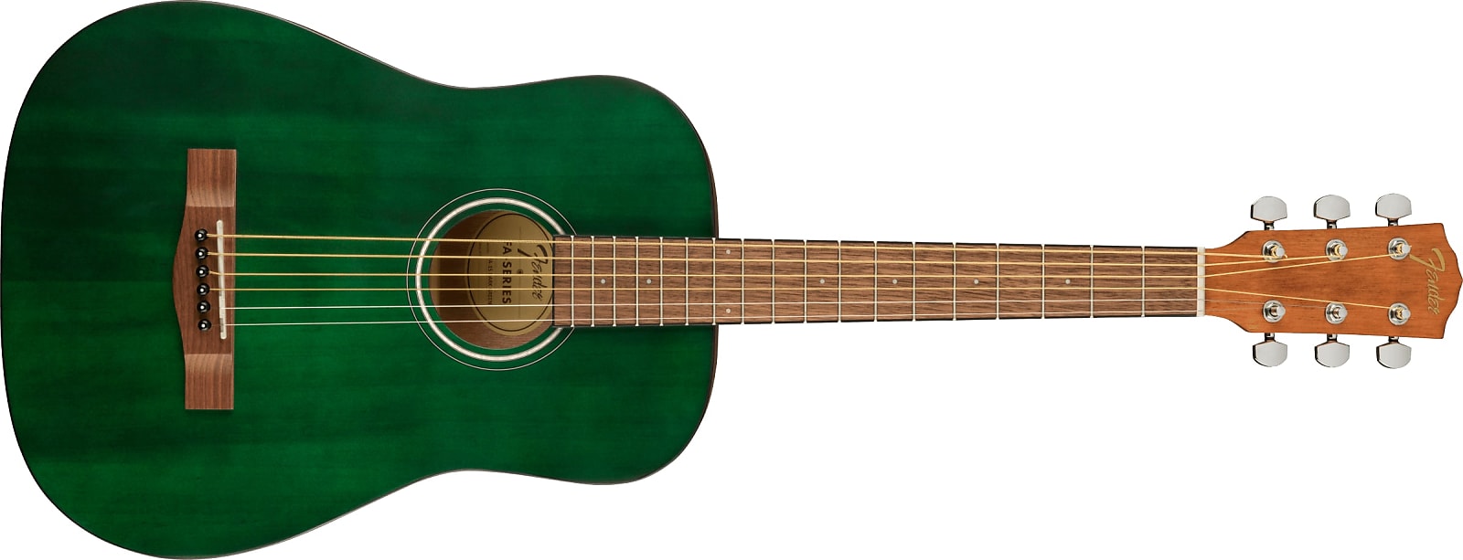 Fender FA-15 3/4 Scale Steel with Gig Bag, Walnut Fingerboard, Green