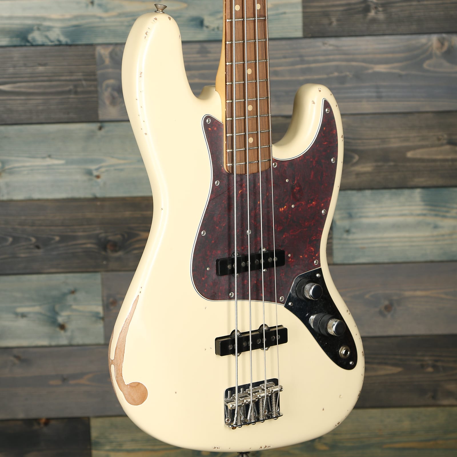 Fender 60th Anniversary Road Worn Jazz Bass, Pau Ferro FB, Olympic White