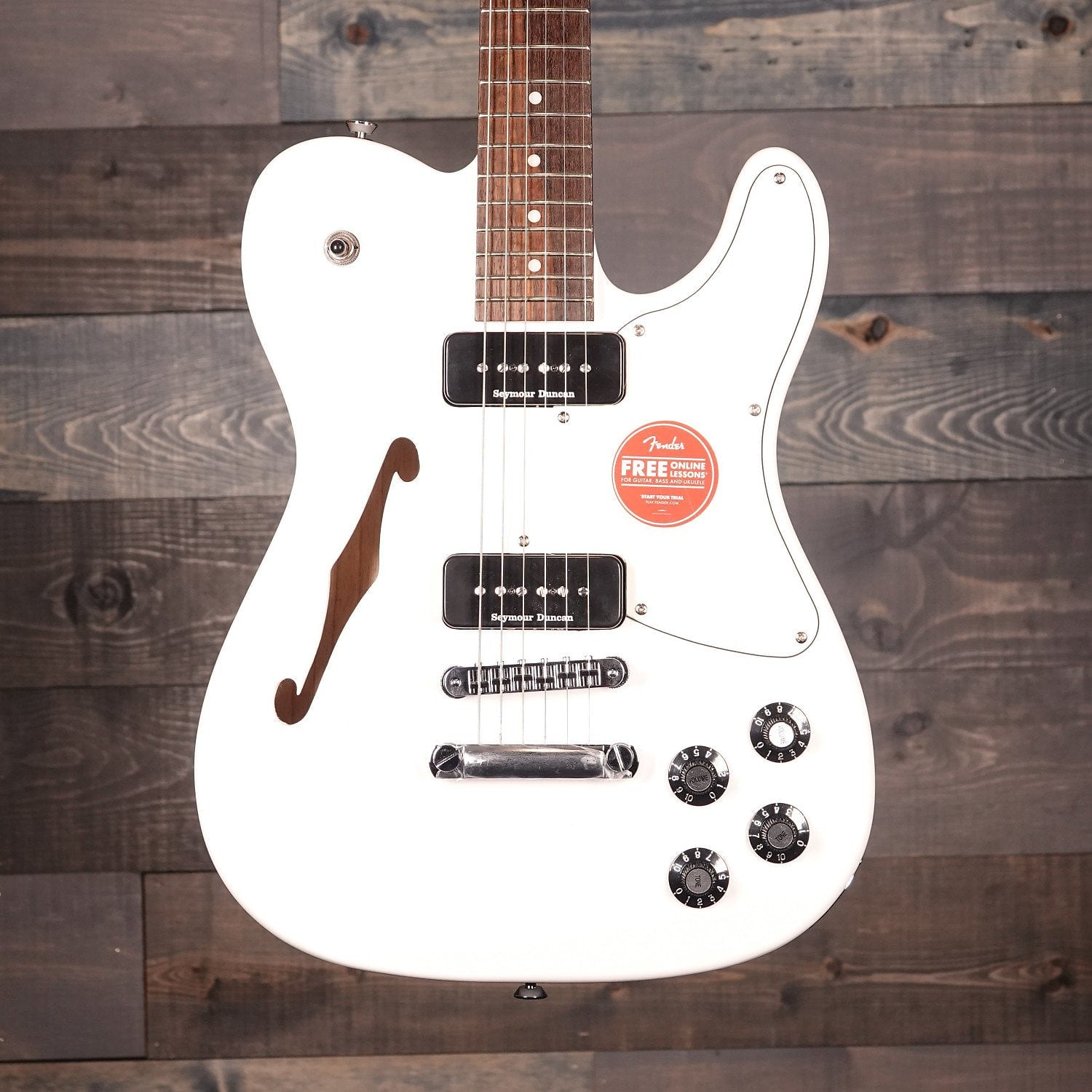 Fender Jim Adkins JA-90 Telecaster® Thinline, Laurel Fingerboard, White