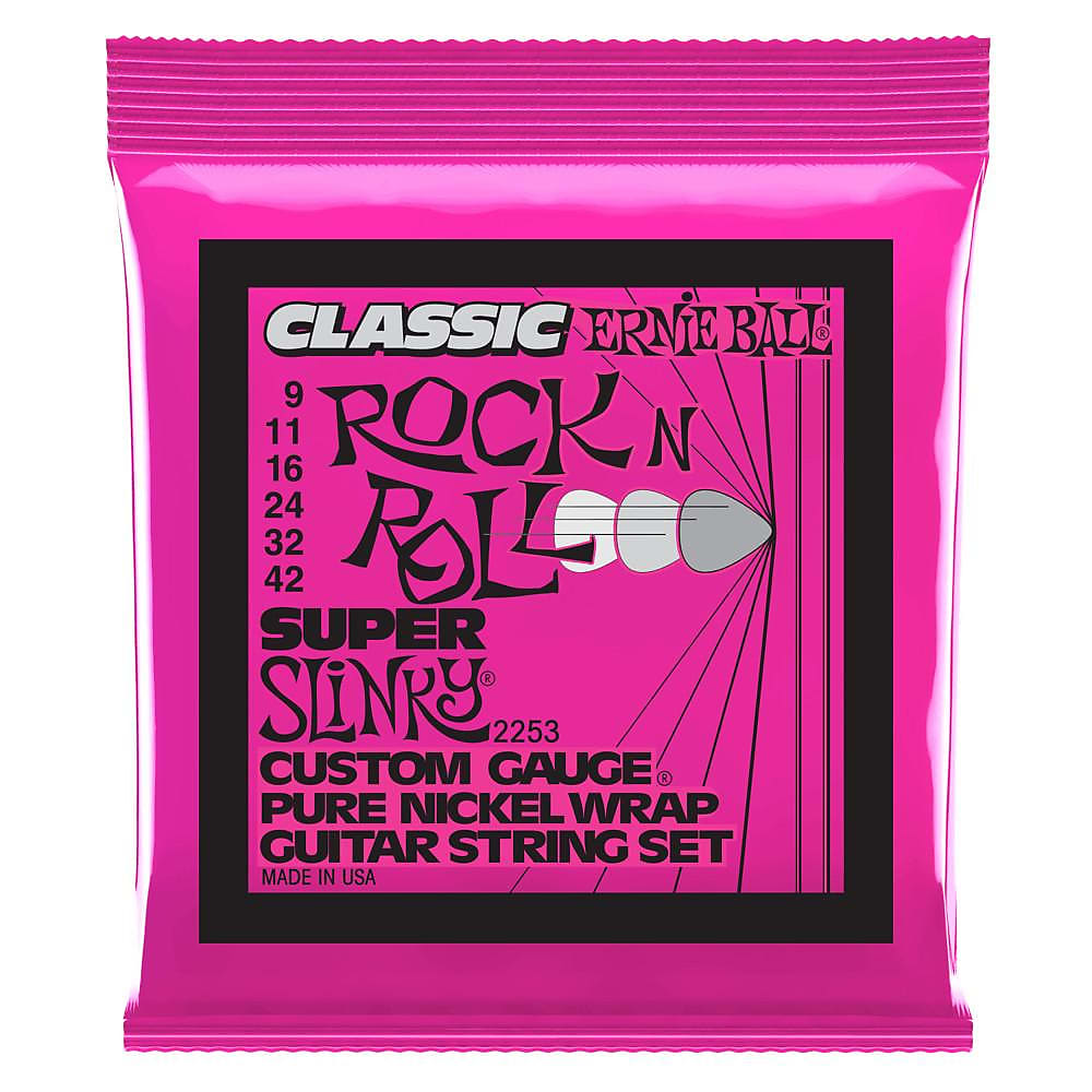Ernie Ball 2253 Super Slinky Classic Pure Nickel Wrap Electric Guitar Strings