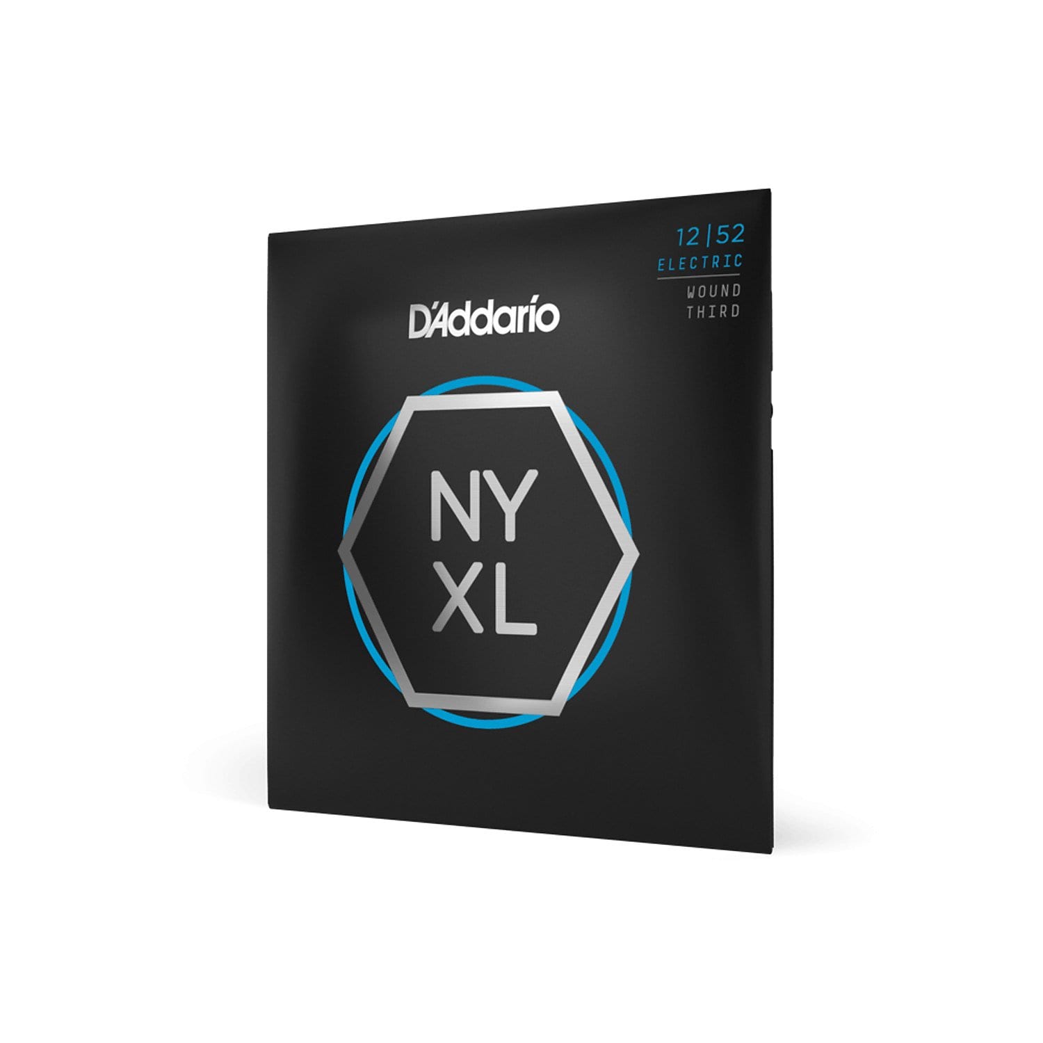 D'Addario NYXL1252W Nickel Wound Electric Guitar Strings, Light Wound 3rd, 12-52